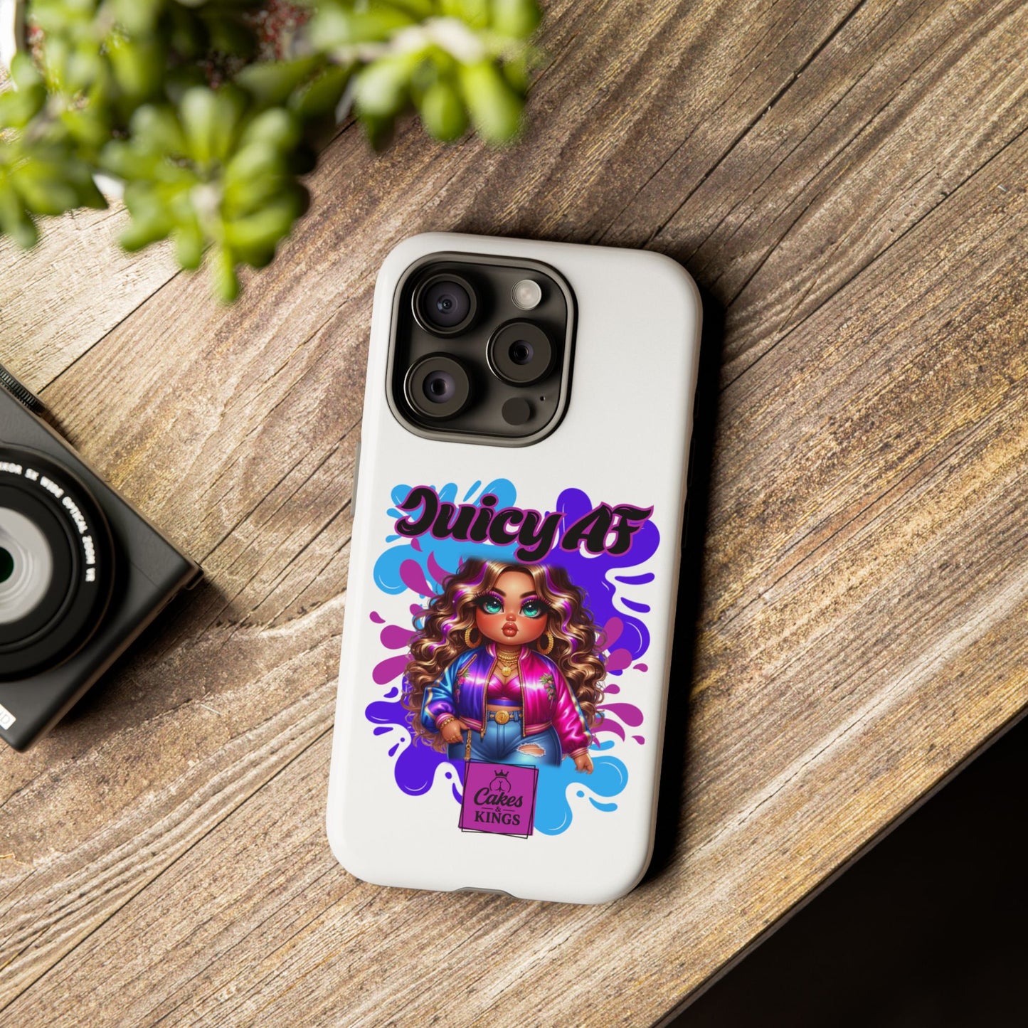 Juicy AF Phone Case, Trendy Phone Cover, Stylish Smartphone Accessory, Unique Gift for Her, Fun Pop Art Case