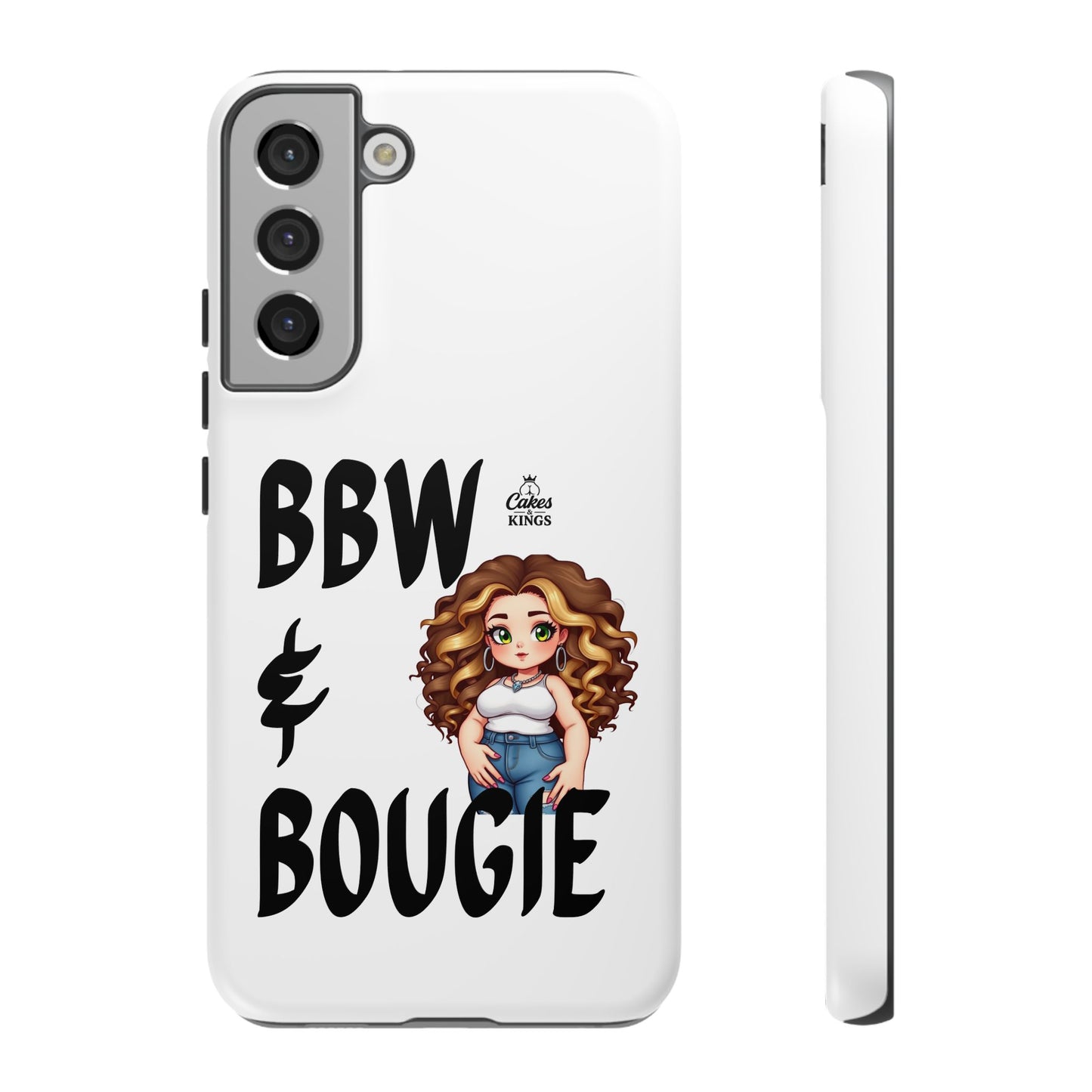BBW & Bougie Phone Case, Cute Phone Cover for Plus Size Empowerment, Fun Gift for Friends, Motivational Case for Holidays
