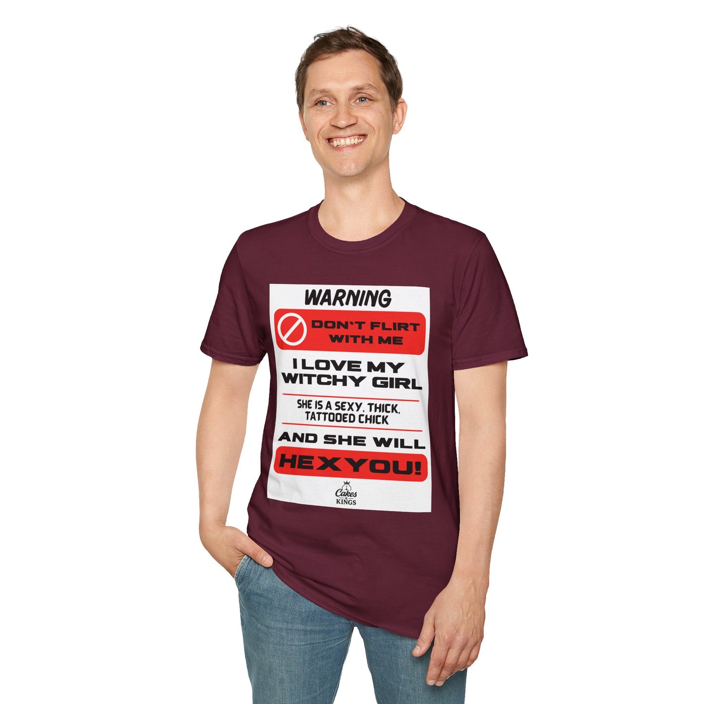Warning Witchy Girl T-Shirt | Unisex Softstyle Tee, Funny Graphic T-Shirt, Halloween Apparel, Gift for Him, Unique Statement Shirt