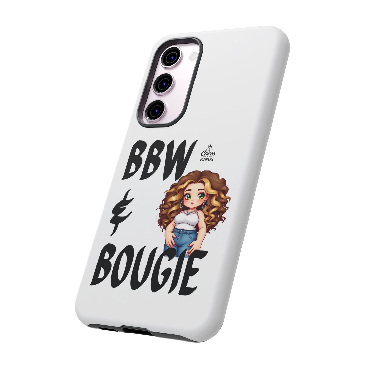 BBW & Bougie Phone Case, Cute Phone Cover for Plus Size Empowerment, Fun Gift for Friends, Motivational Case for Holidays