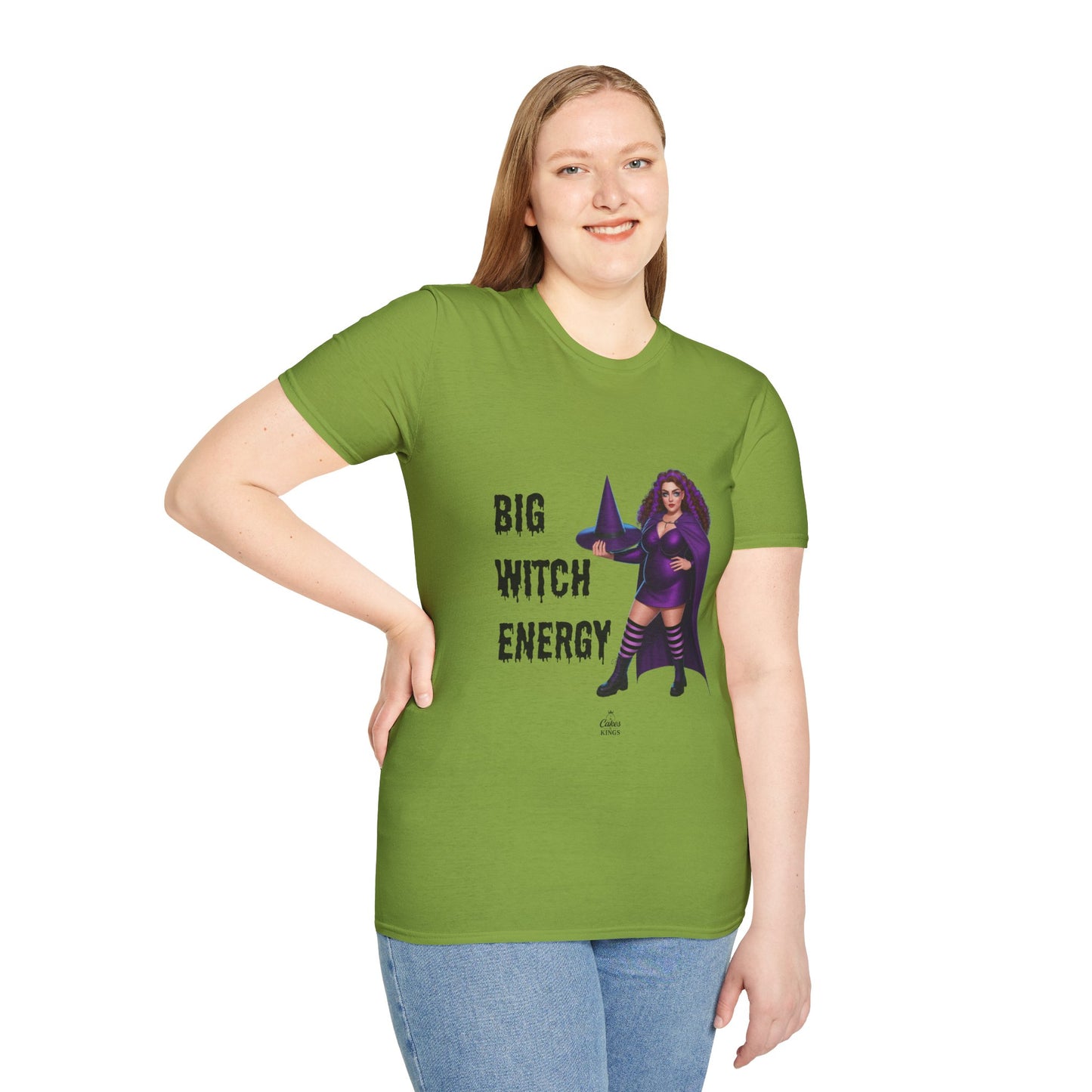 Big Witch Energy Unisex Softstyle T-Shirt, Witchy Tee, Halloween Shirt, Gift for Witches, Cozy Graphic Tee, Empowering Casual Wear