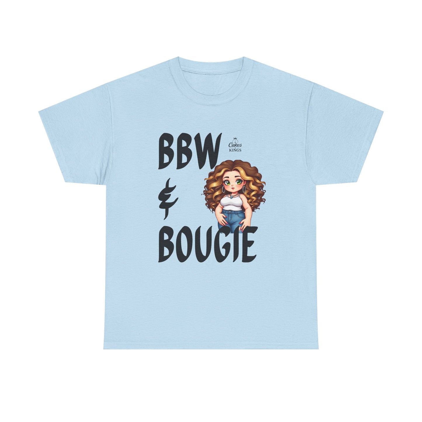 Chic BBW & Bougie Tee | Unisex Heavy Cotton Shirt, Plus-Size Fashion, Trendy Streetwear, Gift for Her, Casual Everyday Wear