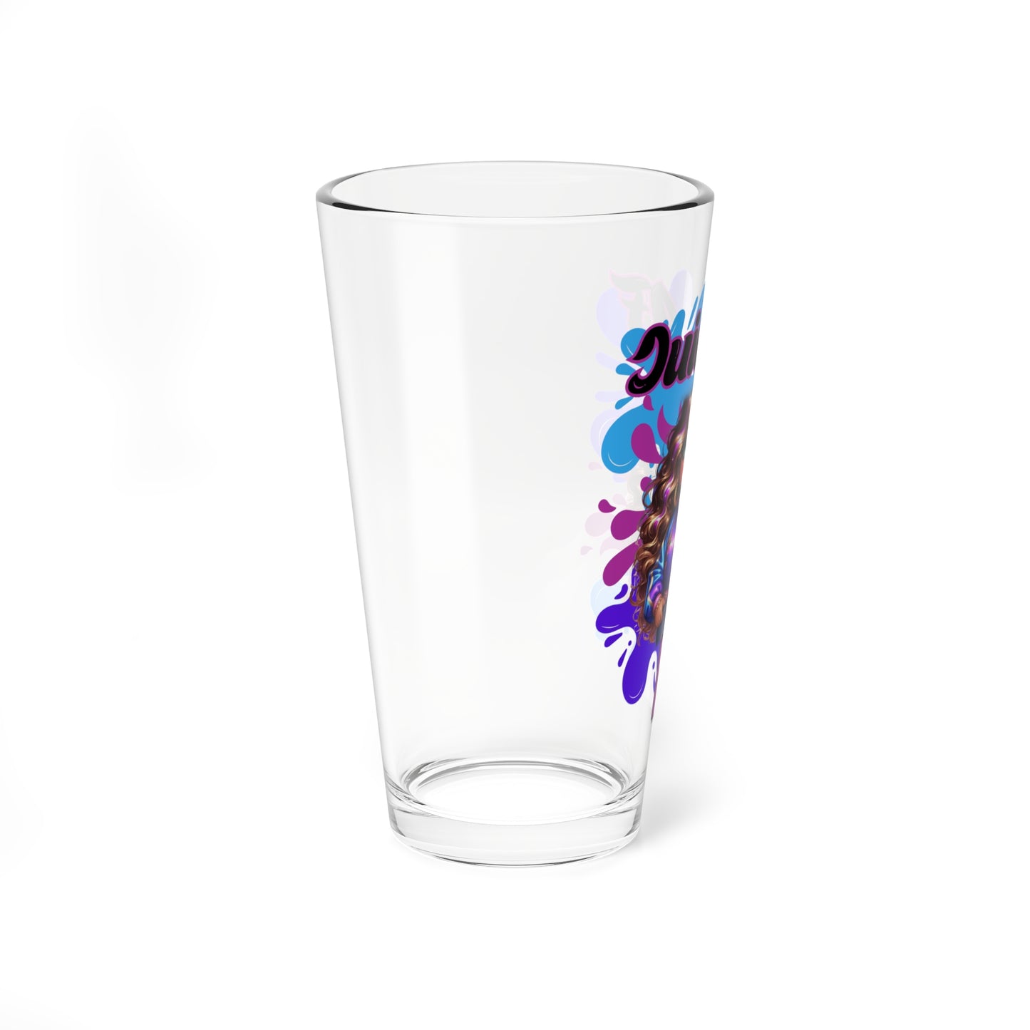 Colorful Mixing Glass, 16oz - Personalized Drinkware, Unique Gift, Party Essential, Artisanal Glass, Fun Kitchen Decor