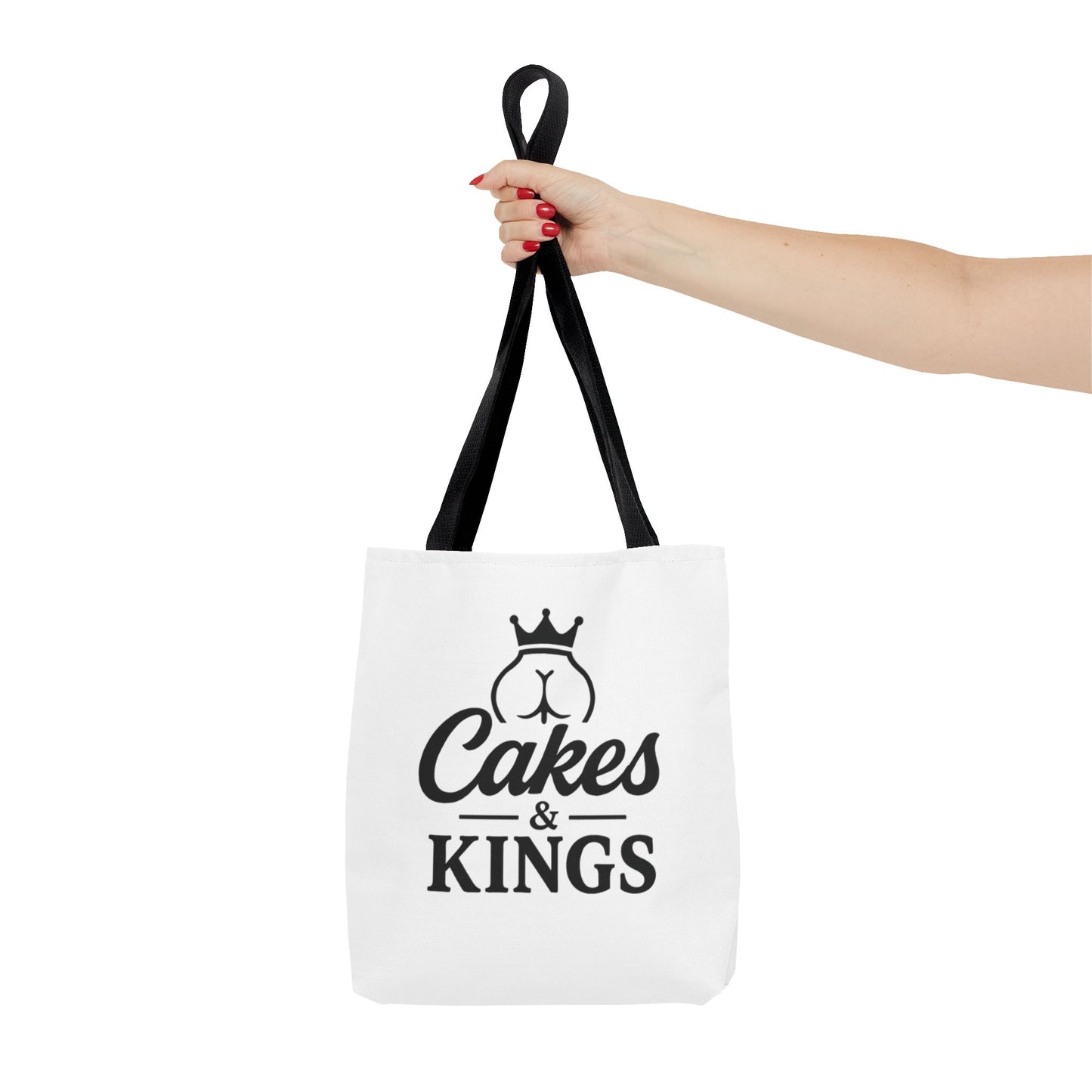 Cakes & Kings Tote Bag, Stylish Reusable Bag, Gift for Bakers, Travel Tote, Eco-Friendly Shopping Bag, Fun Kitchen Accessory