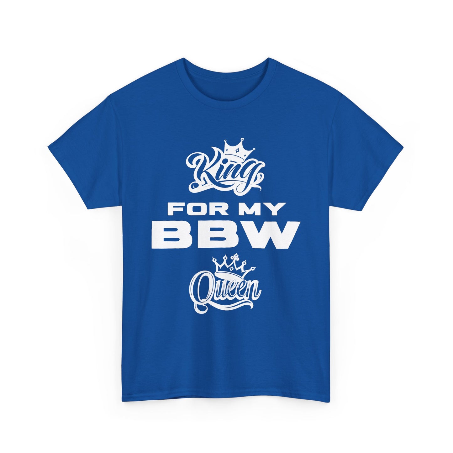 BBW King Unisex Tee, Funny Couple T-Shirt, Gift for Him, Birthday Shirt, Casual Wear for Fun Celebrations, Plus Size Tee