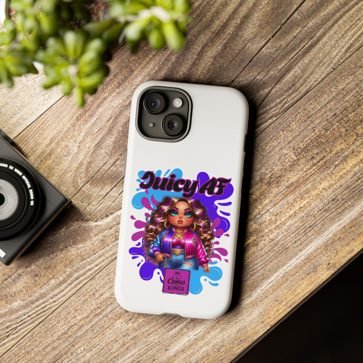 Juicy AF Phone Case, Trendy Phone Cover, Stylish Smartphone Accessory, Unique Gift for Her, Fun Pop Art Case