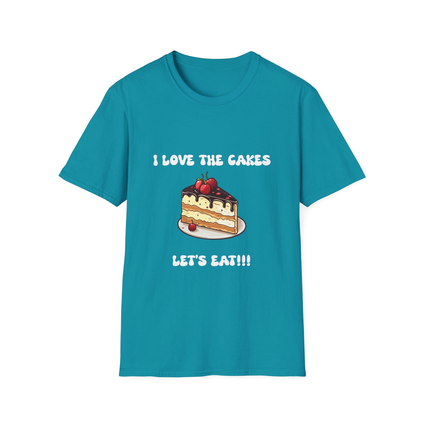 Cake Lovers' Unisex T-Shirt, I Love the Cakes Tee, Dessert Lover Gift, Birthday Celebration Apparel, Gift for Foodies, Sweet Treats Shirt