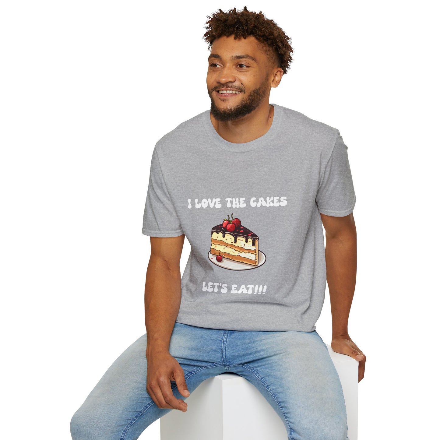 Cake Lovers' Unisex T-Shirt, I Love the Cakes Tee, Dessert Lover Gift, Birthday Celebration Apparel, Gift for Foodies, Sweet Treats Shirt