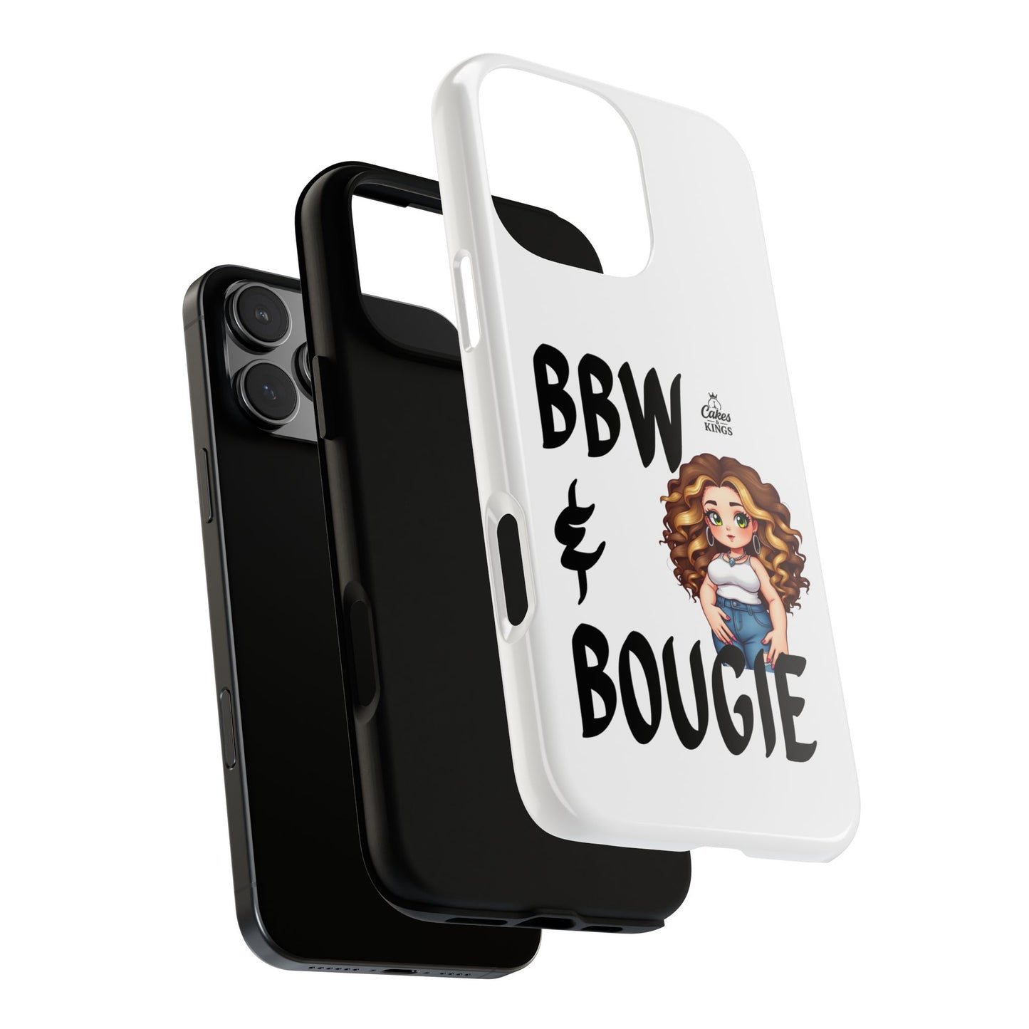 BBW & Bougie Phone Case, Cute Phone Cover for Plus Size Empowerment, Fun Gift for Friends, Motivational Case for Holidays
