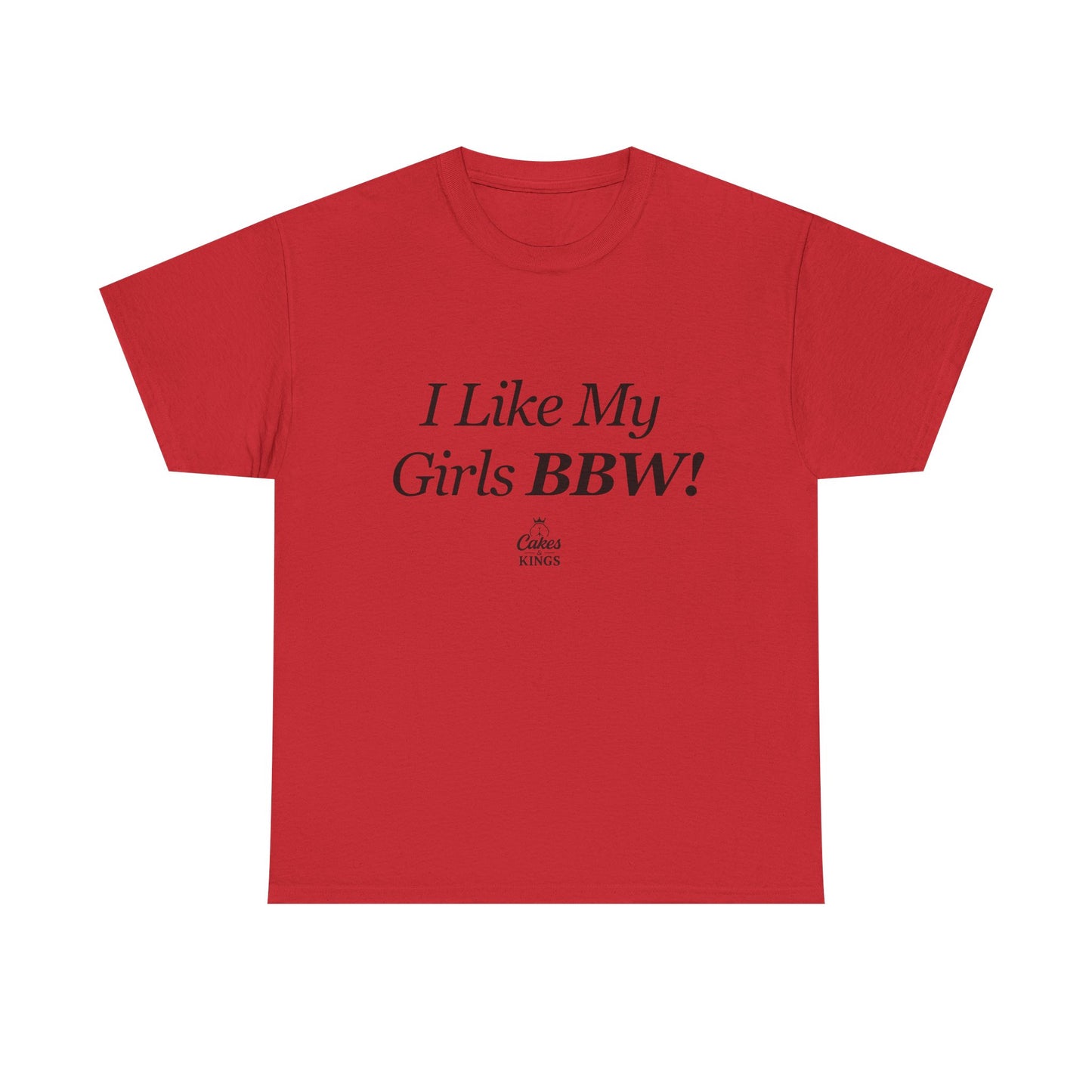 I Like My Girls BBW Unisex Heavy Cotton Tee, Funny T-Shirt, Casual Wear, Gift for Her, LGBTQ+ Pride, Statement Shirt