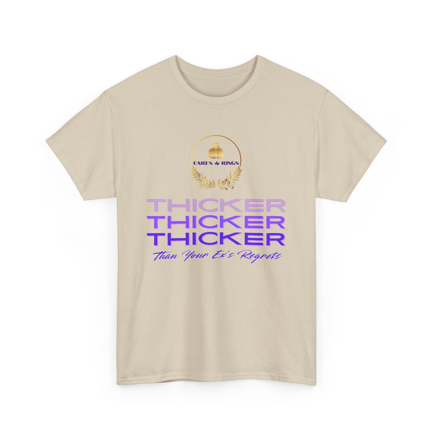 Thicker Than Your Ex T-Shirt, Unisex Heavy Cotton Tee, Funny Graphic Tee, Casual Wear, Gifts for Friends, Birthday Gift, Humor Apparel