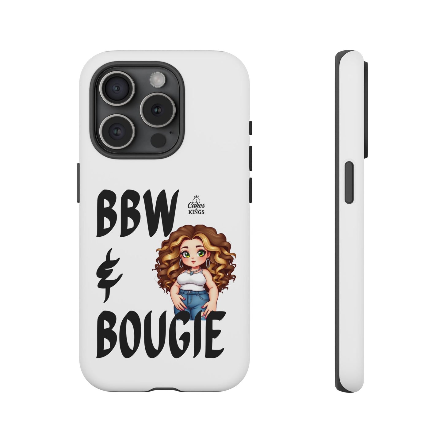 BBW & Bougie Phone Case, Cute Phone Cover for Plus Size Empowerment, Fun Gift for Friends, Motivational Case for Holidays