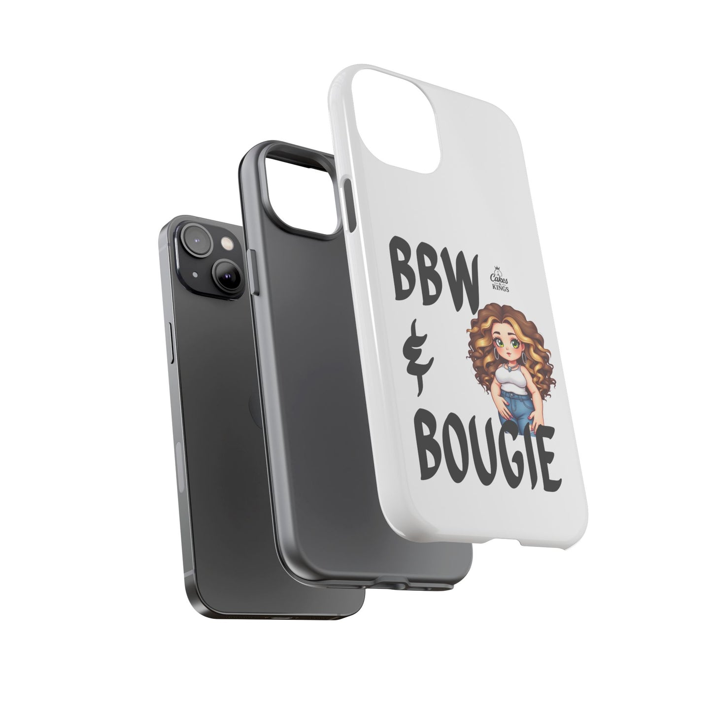 BBW & Bougie Phone Case, Cute Phone Cover for Plus Size Empowerment, Fun Gift for Friends, Motivational Case for Holidays