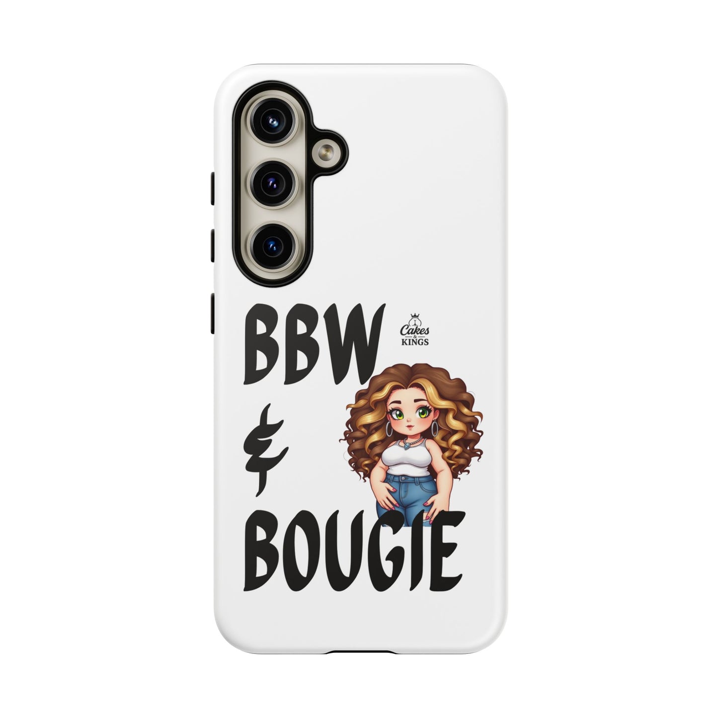 BBW & Bougie Phone Case, Cute Phone Cover for Plus Size Empowerment, Fun Gift for Friends, Motivational Case for Holidays