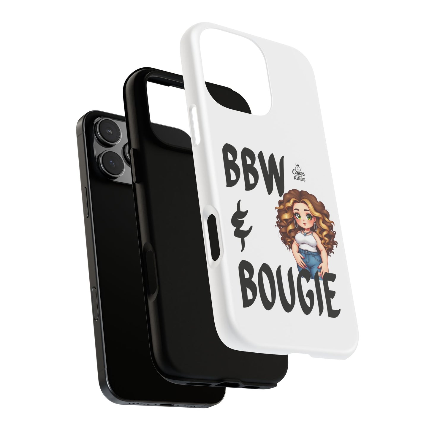 BBW & Bougie Phone Case, Cute Phone Cover for Plus Size Empowerment, Fun Gift for Friends, Motivational Case for Holidays