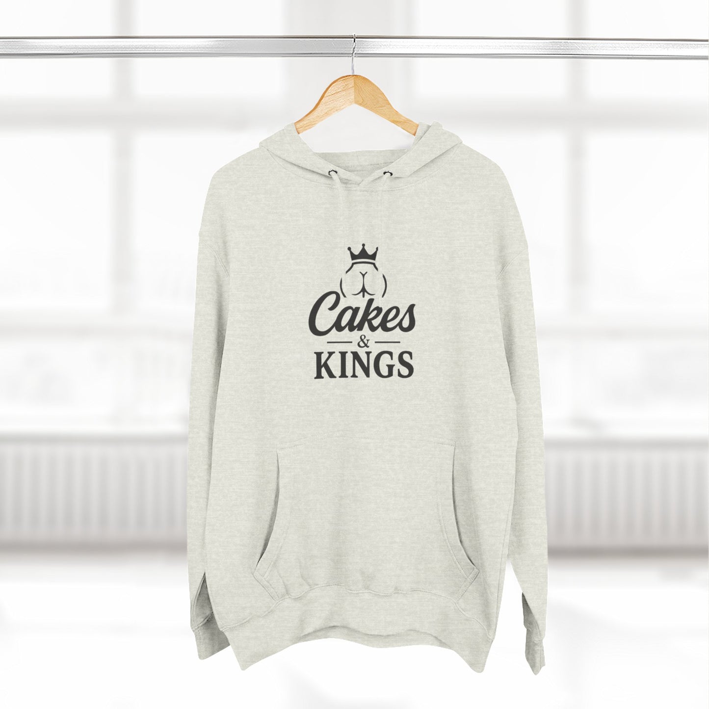 Cakes & Kings Fleece Hoodie, Funny Hoodie, King of the Cakes Apparel, Humor Gift, Baking Enthusiast Clothing