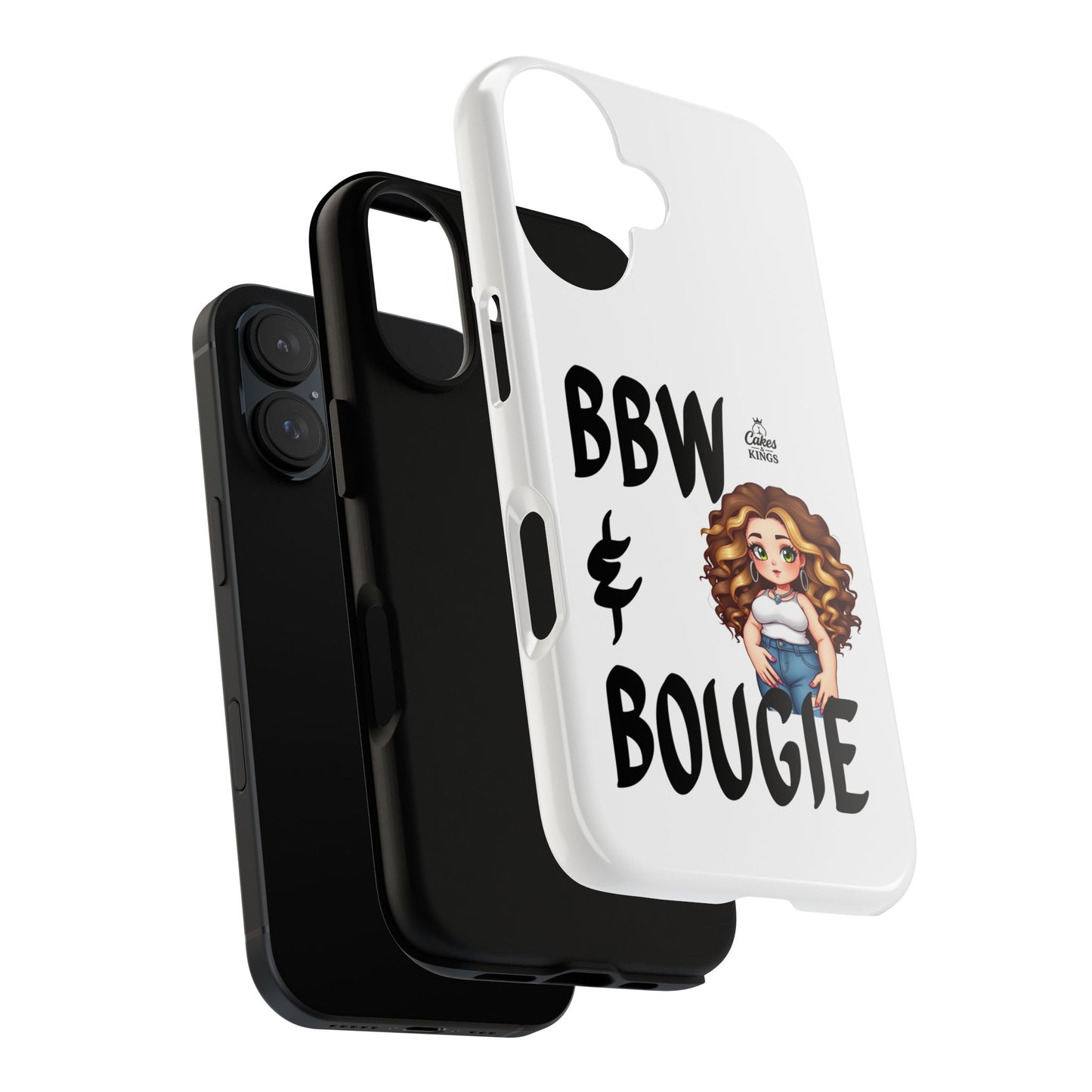 BBW & Bougie Phone Case, Cute Phone Cover for Plus Size Empowerment, Fun Gift for Friends, Motivational Case for Holidays