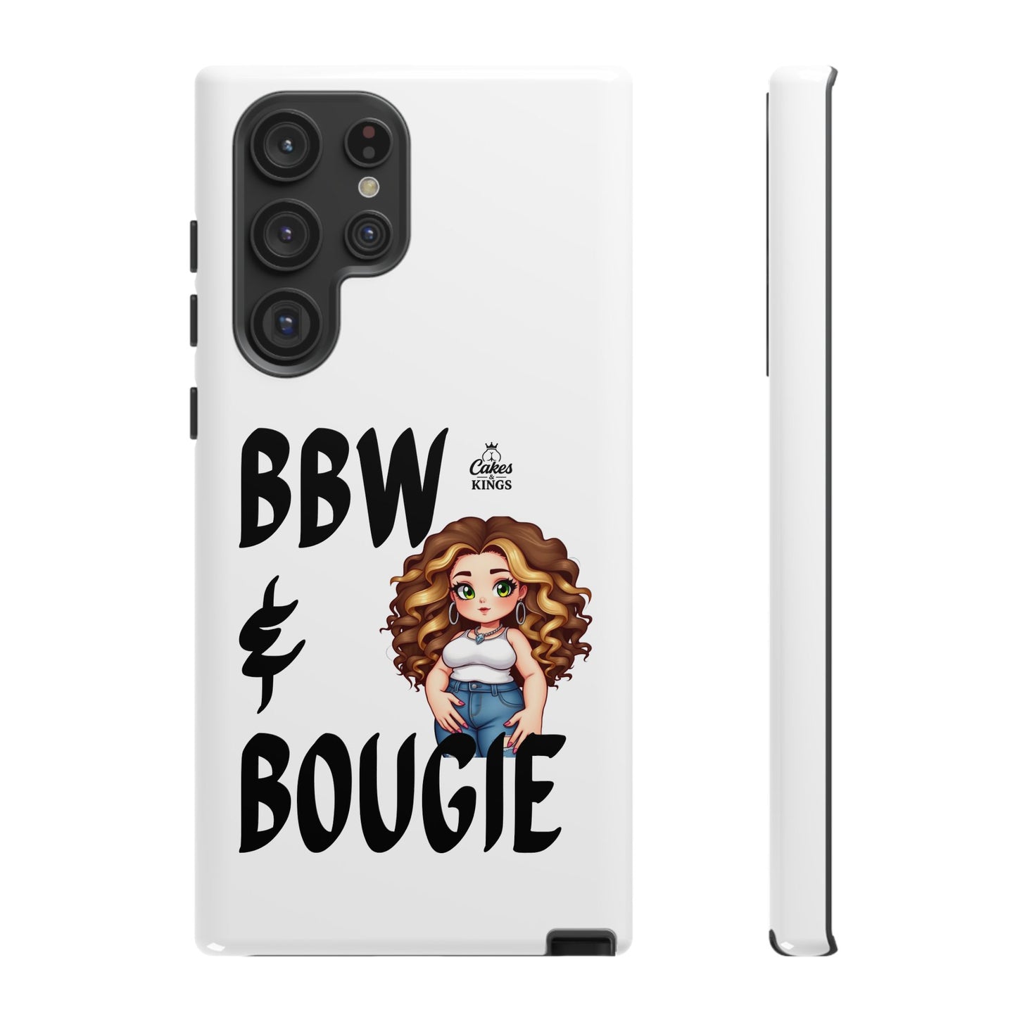 BBW & Bougie Phone Case, Cute Phone Cover for Plus Size Empowerment, Fun Gift for Friends, Motivational Case for Holidays
