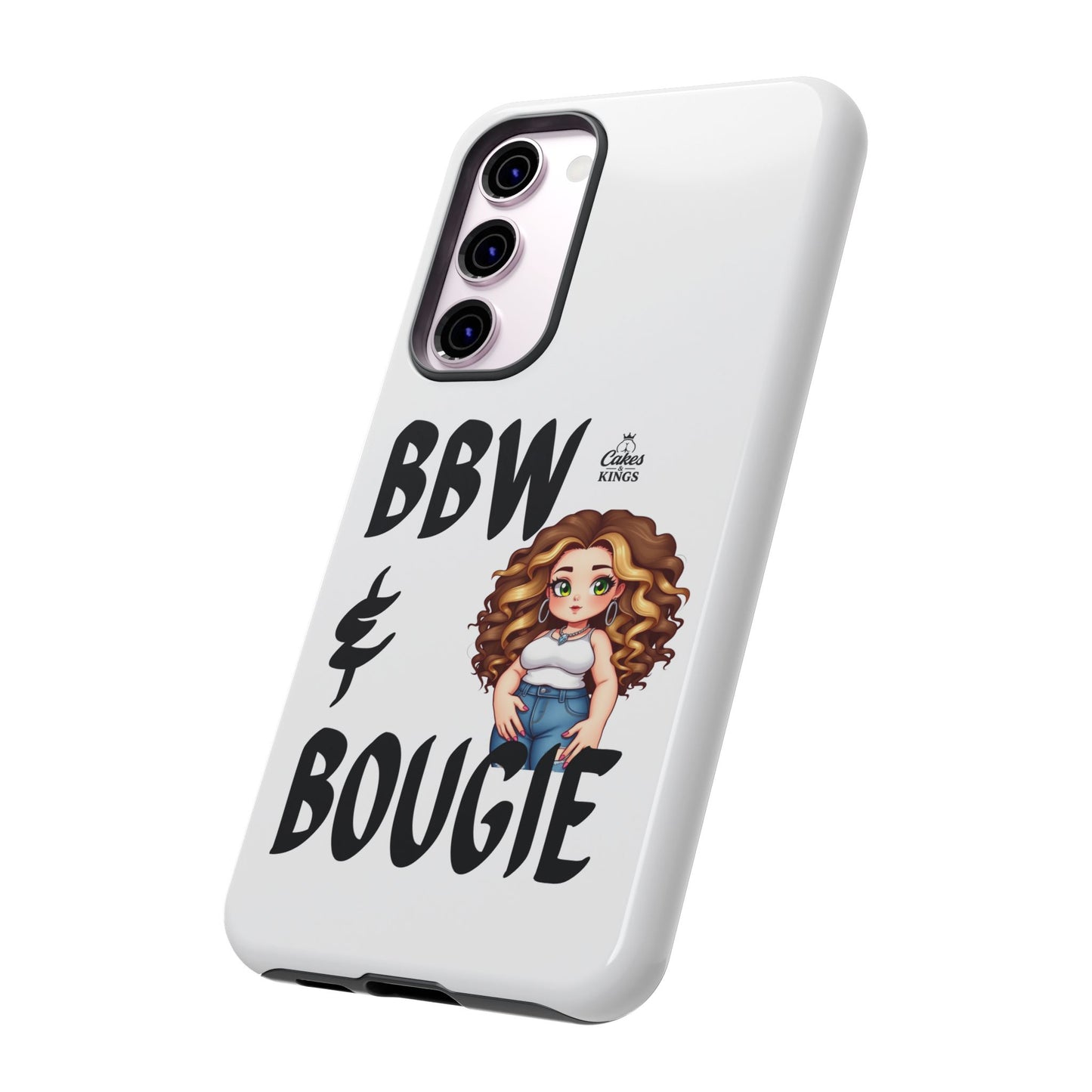 BBW & Bougie Phone Case, Cute Phone Cover for Plus Size Empowerment, Fun Gift for Friends, Motivational Case for Holidays