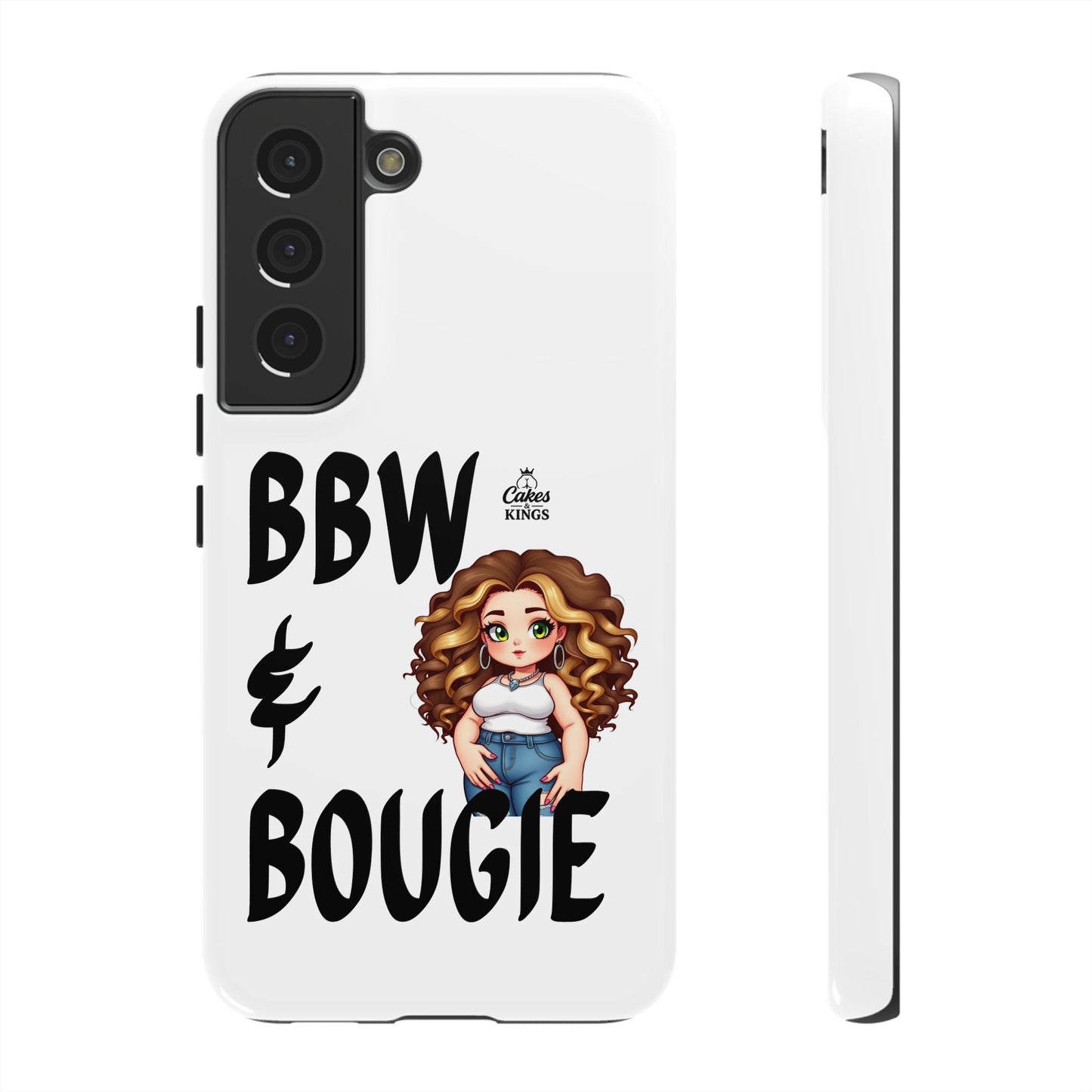 BBW & Bougie Phone Case, Cute Phone Cover for Plus Size Empowerment, Fun Gift for Friends, Motivational Case for Holidays