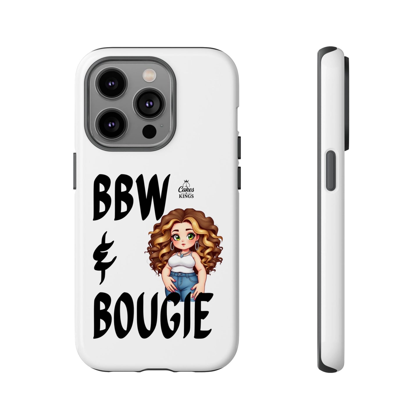 BBW & Bougie Phone Case, Cute Phone Cover for Plus Size Empowerment, Fun Gift for Friends, Motivational Case for Holidays