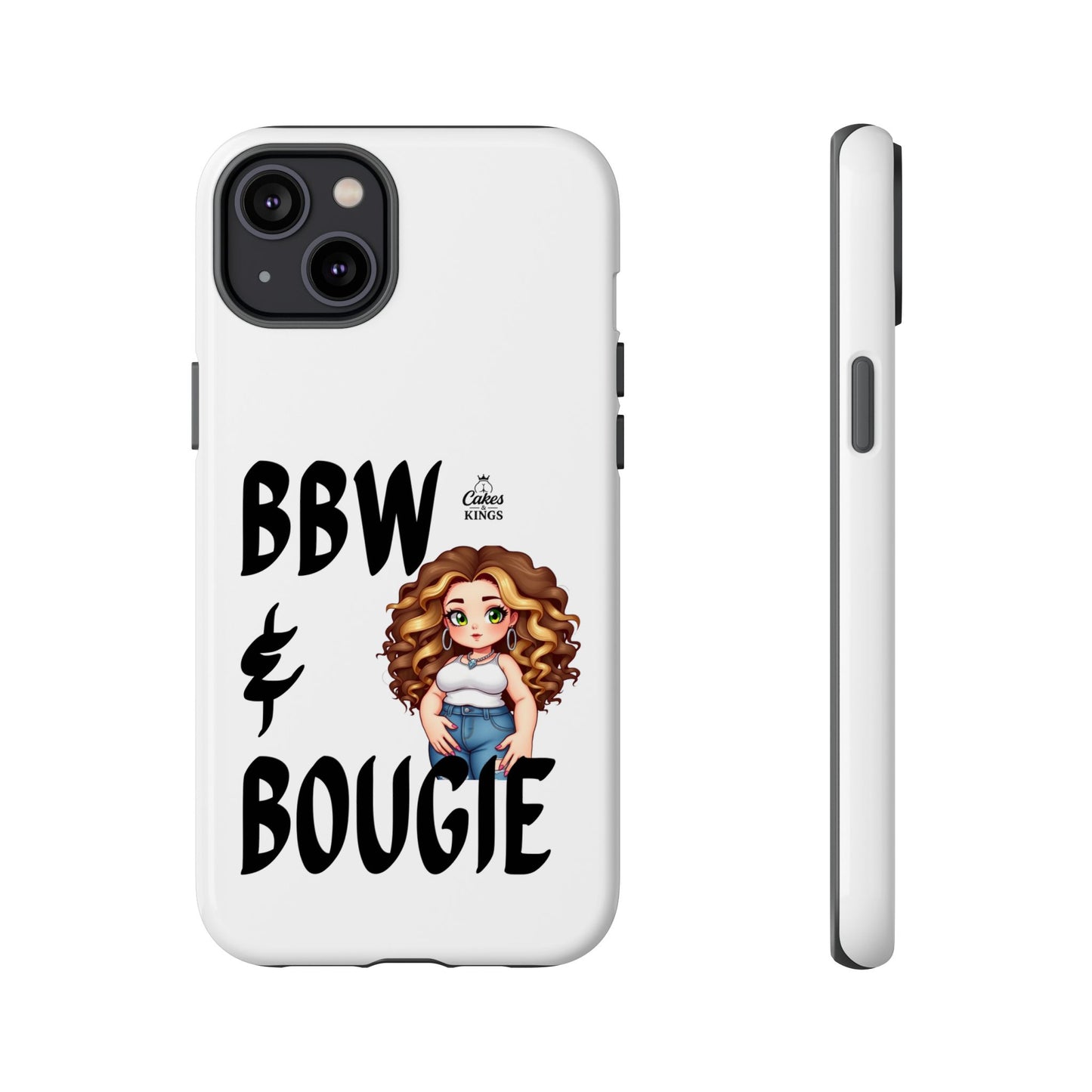 BBW & Bougie Phone Case, Cute Phone Cover for Plus Size Empowerment, Fun Gift for Friends, Motivational Case for Holidays
