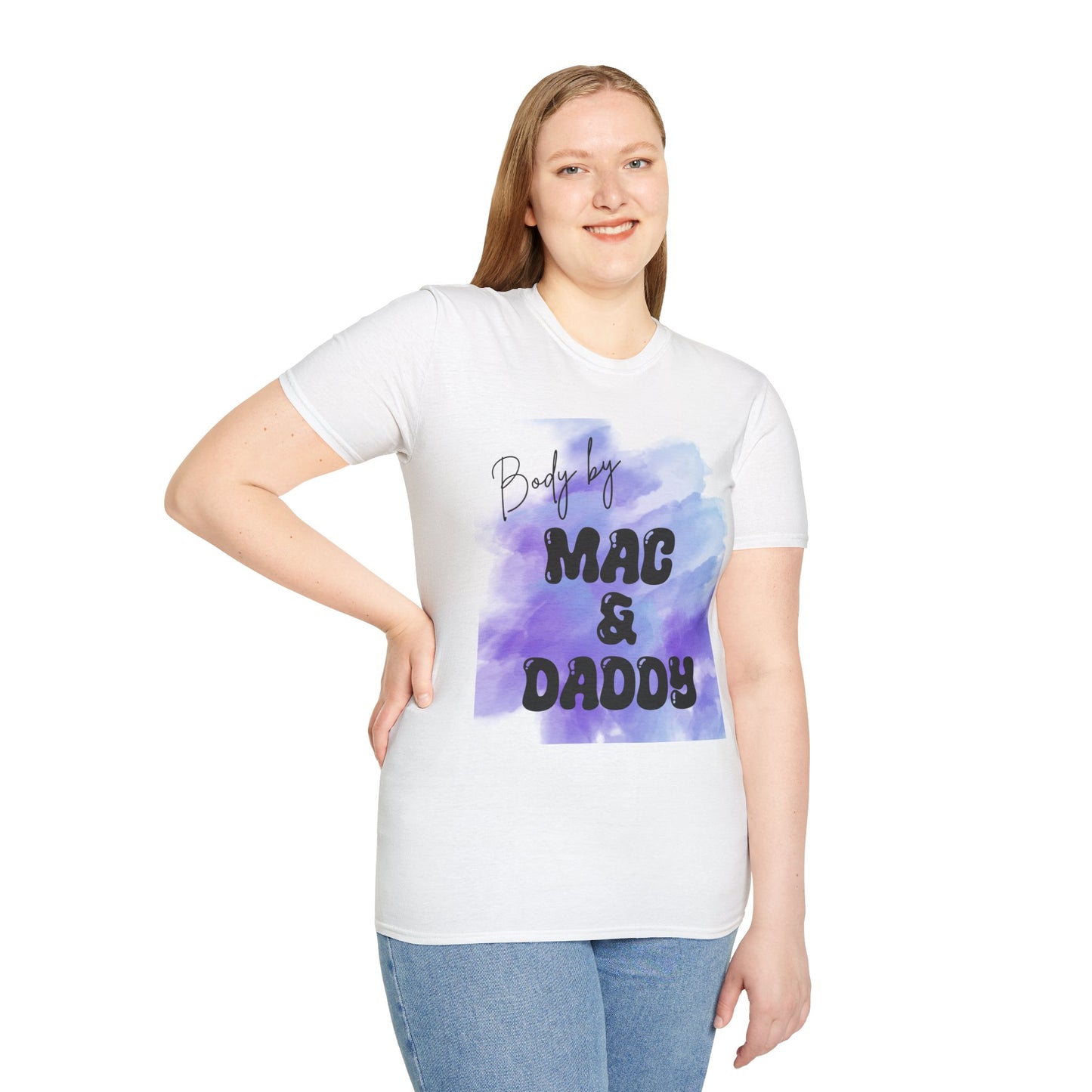 Body by Mac & Daddy Unisex Softstyle T-Shirt, BBW, Curvy Girl shirt Trendy Graphic Tee