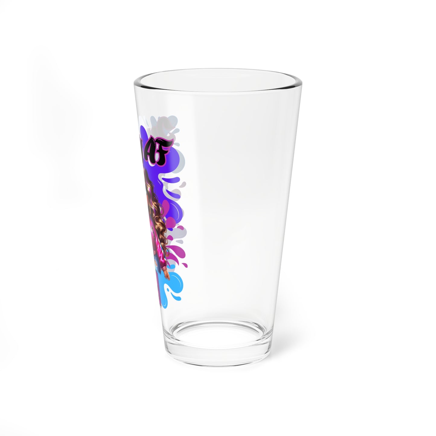 Colorful Mixing Glass, 16oz - Personalized Drinkware, Unique Gift, Party Essential, Artisanal Glass, Fun Kitchen Decor