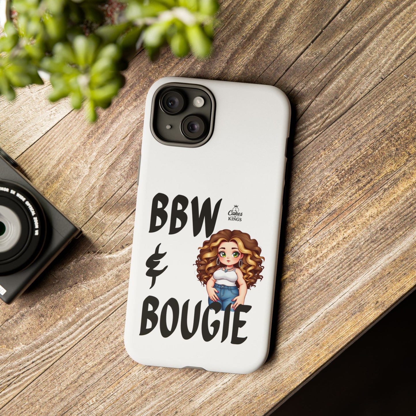 BBW & Bougie Phone Case, Cute Phone Cover for Plus Size Empowerment, Fun Gift for Friends, Motivational Case for Holidays