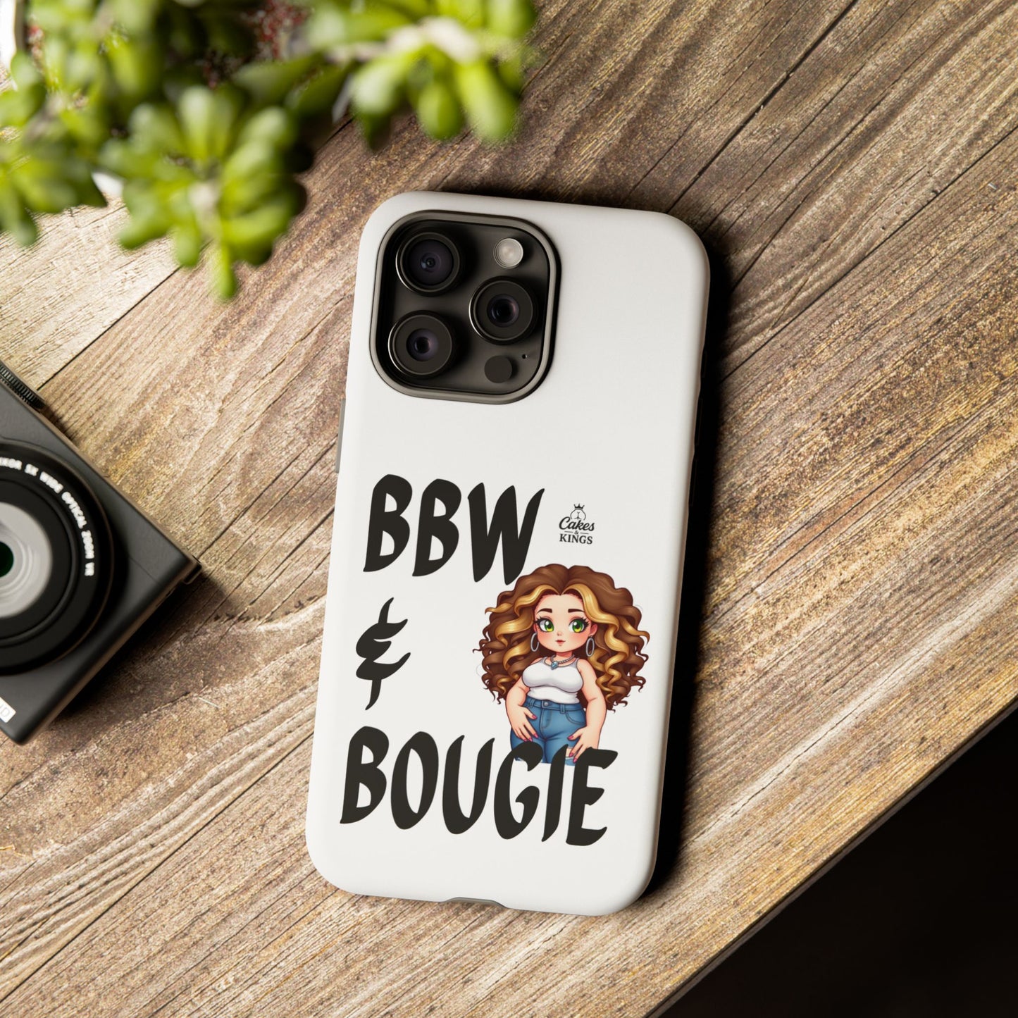 BBW & Bougie Phone Case, Cute Phone Cover for Plus Size Empowerment, Fun Gift for Friends, Motivational Case for Holidays