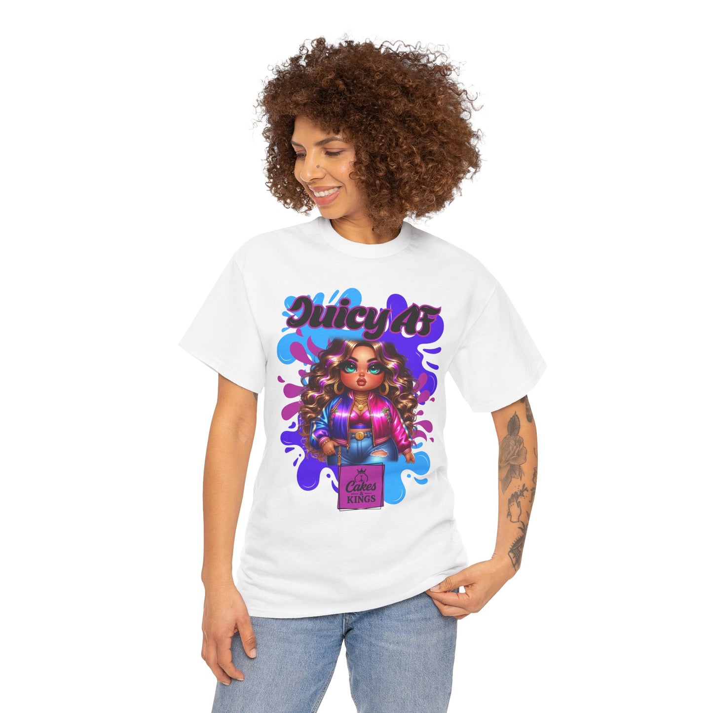 Juicy AF Graphic Tee, Fun Unisex T-Shirt for Everyday Wear, Gifts for Friends, Birthday Celebration, Fashion Statement, Streetwear Style
