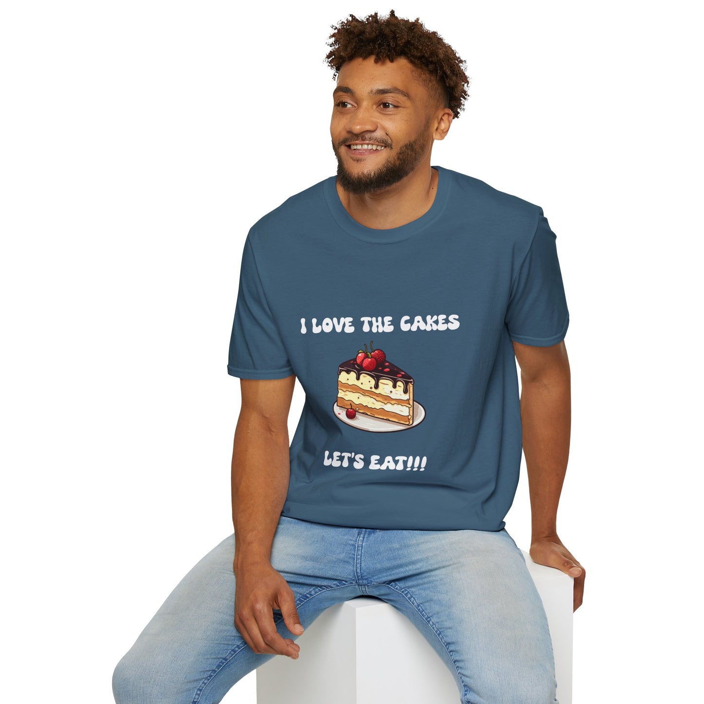 Cake Lovers' Unisex T-Shirt, I Love the Cakes Tee, Dessert Lover Gift, Birthday Celebration Apparel, Gift for Foodies, Sweet Treats Shirt