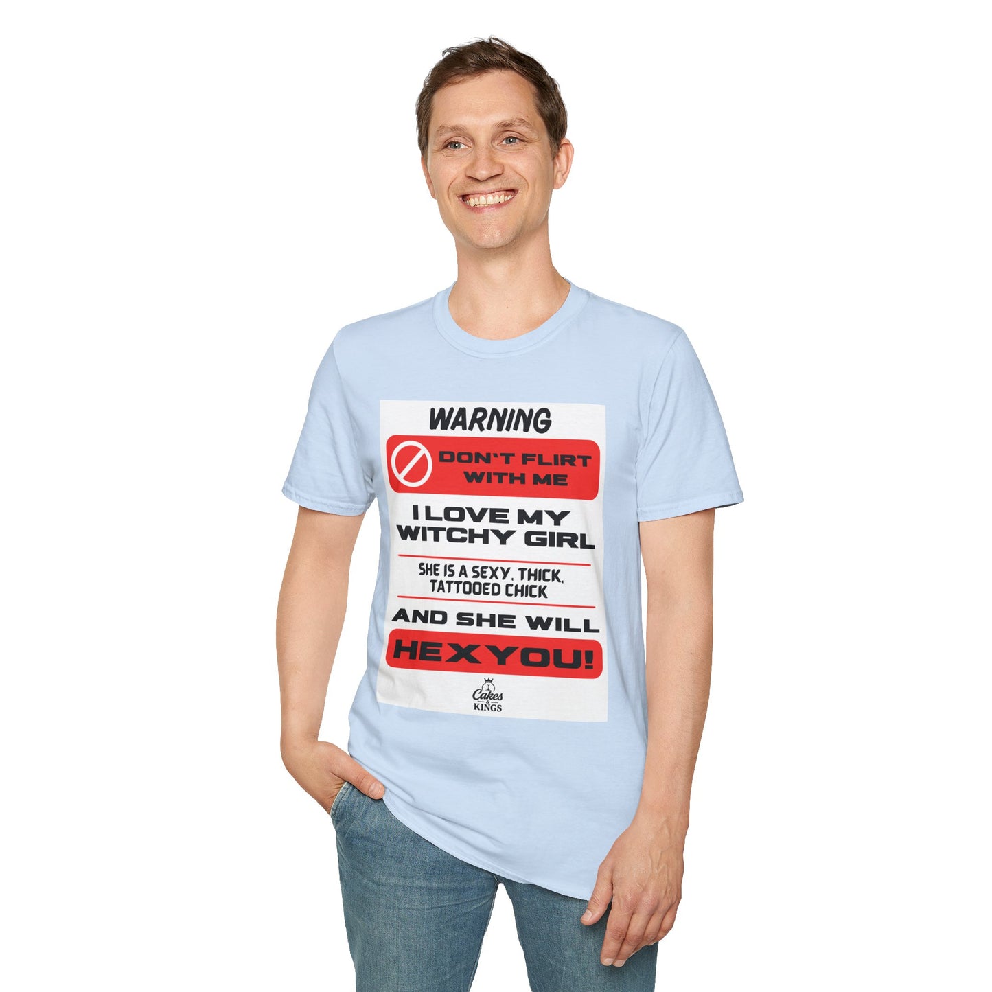 Warning Witchy Girl T-Shirt | Unisex Softstyle Tee, Funny Graphic T-Shirt, Halloween Apparel, Gift for Him, Unique Statement Shirt