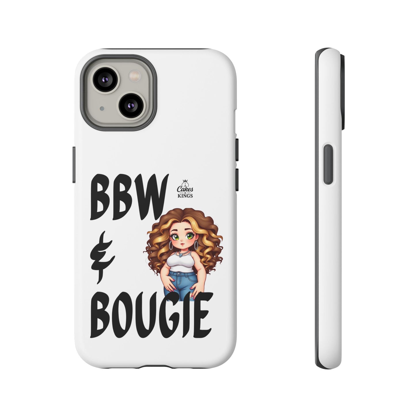 BBW & Bougie Phone Case, Cute Phone Cover for Plus Size Empowerment, Fun Gift for Friends, Motivational Case for Holidays