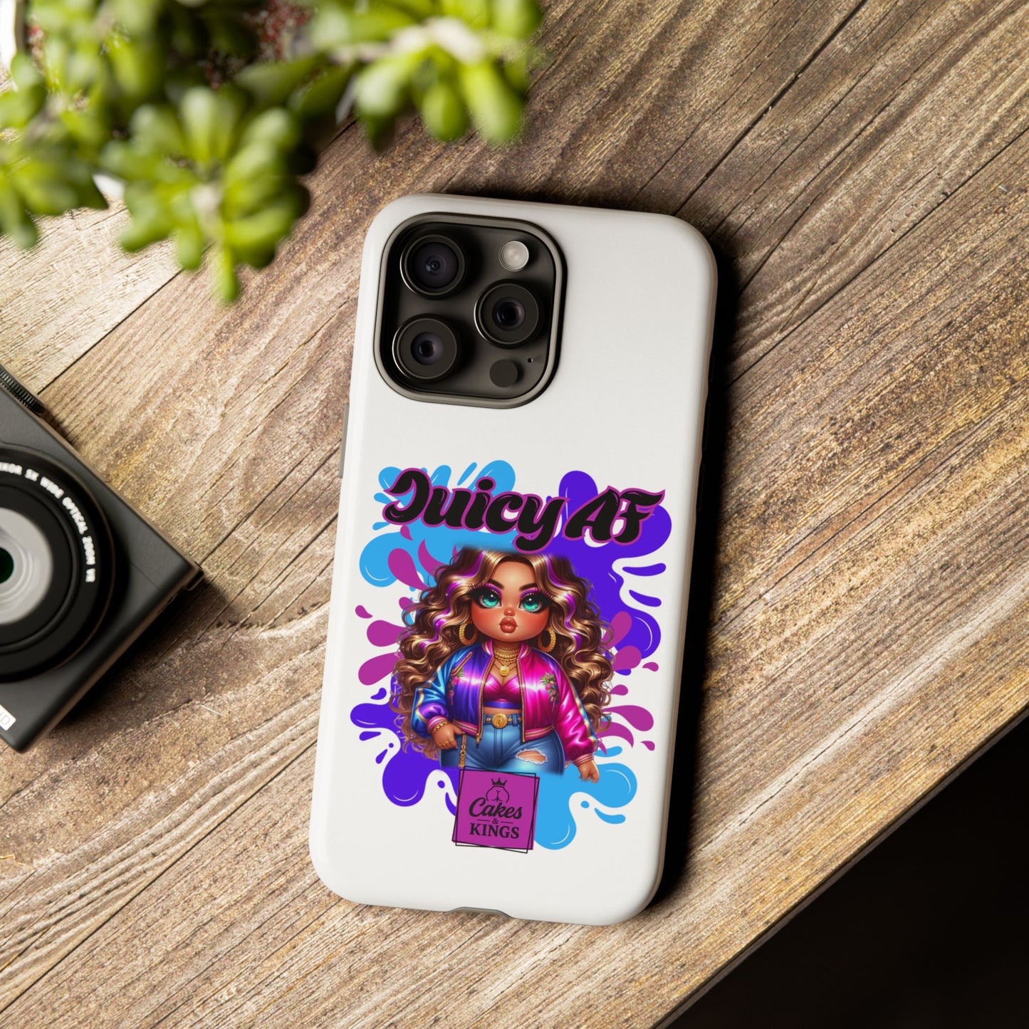 Juicy AF Phone Case, Trendy Phone Cover, Stylish Smartphone Accessory, Unique Gift for Her, Fun Pop Art Case