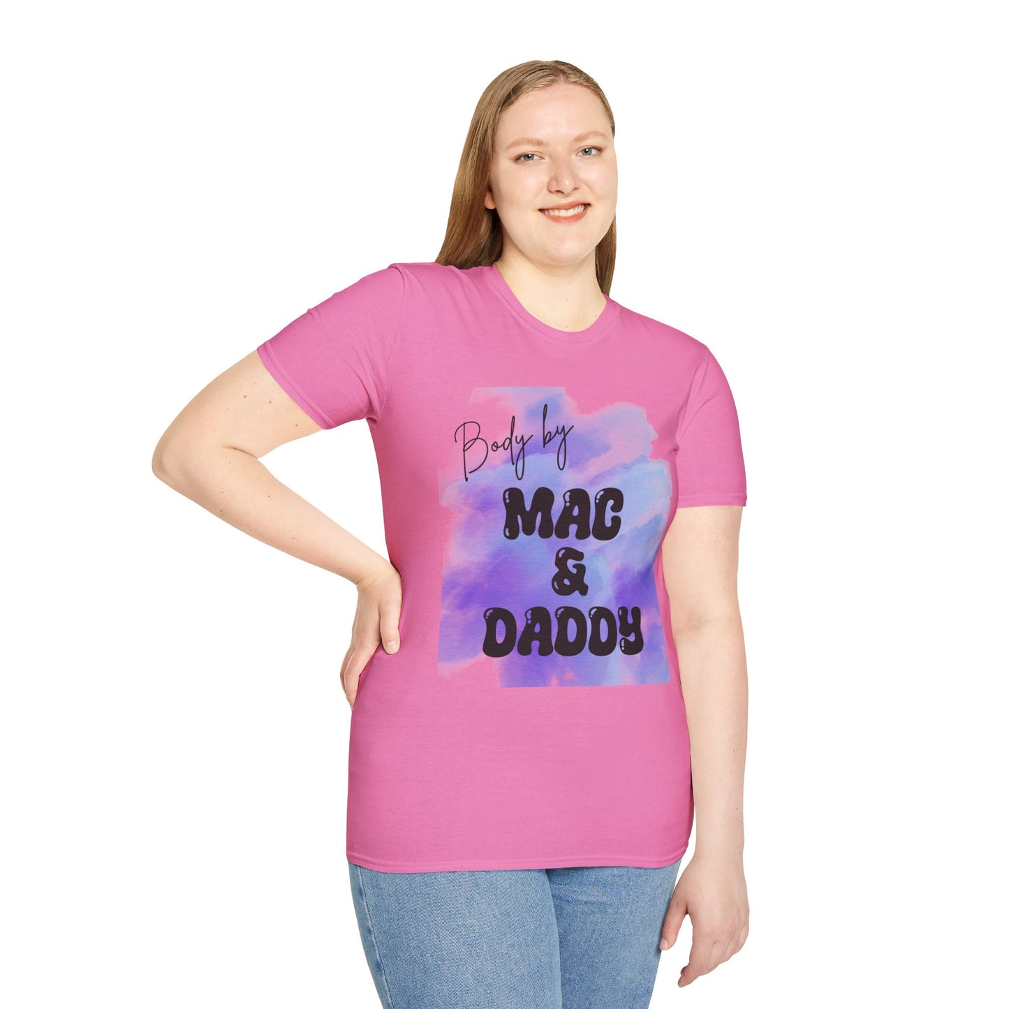 Body by Mac & Daddy Unisex Softstyle T-Shirt, BBW, Curvy Girl shirt Trendy Graphic Tee