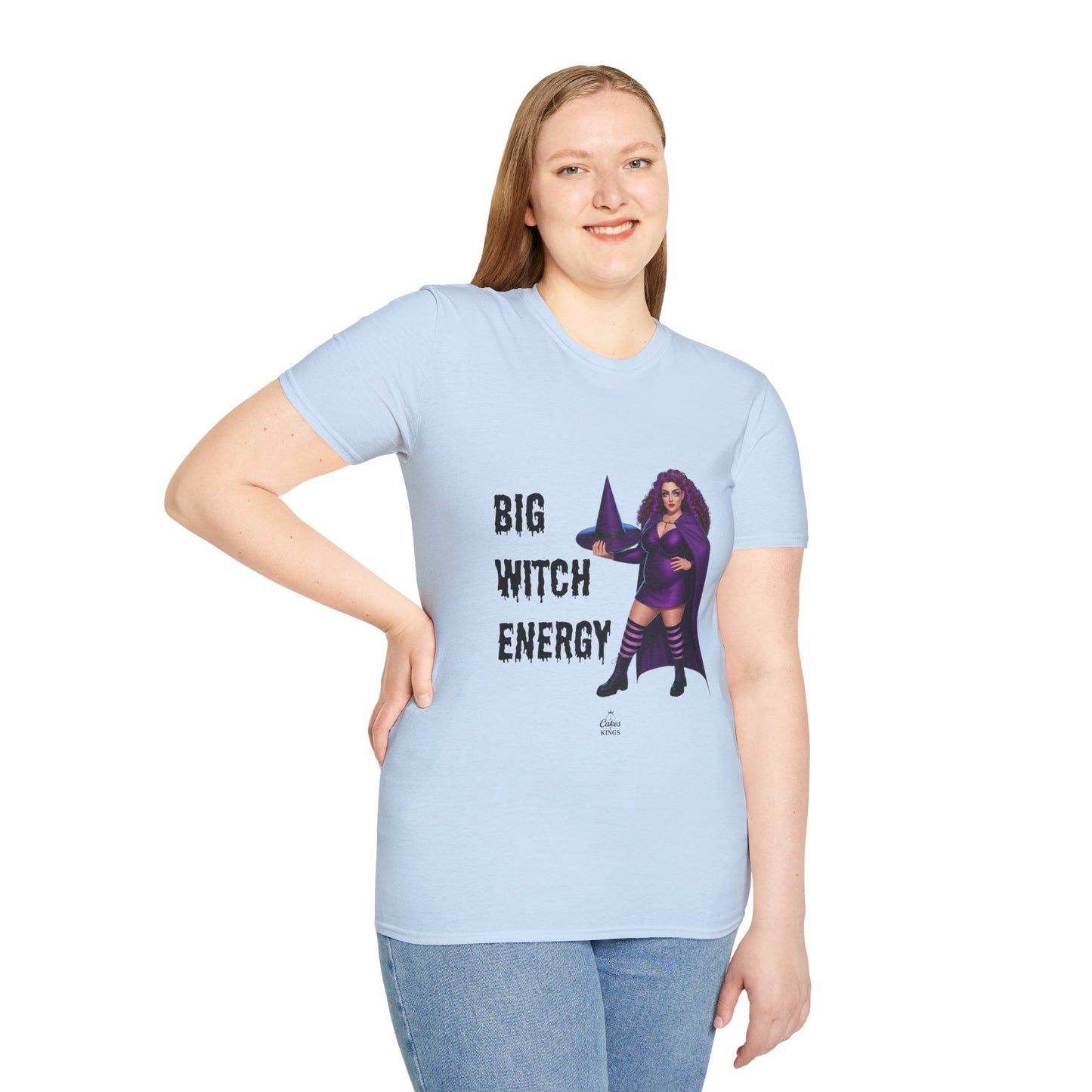 Big Witch Energy Unisex Softstyle T-Shirt, Witchy Tee, Halloween Shirt, Gift for Witches, Cozy Graphic Tee, Empowering Casual Wear
