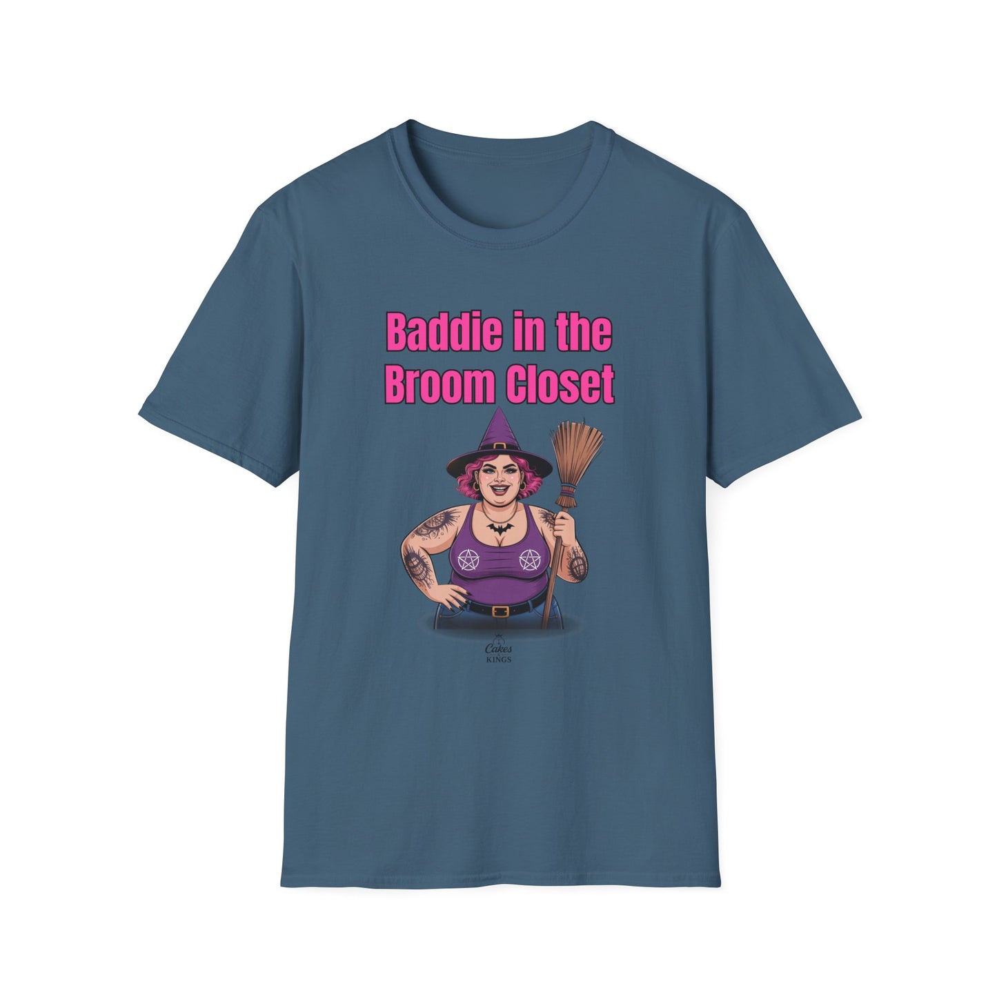 Baddie in the Broom Closet T-Shirt, Funny Graphic Tee, LGBTQ+ Pride Shirt, Witchy Costume Top, Gift for Friends