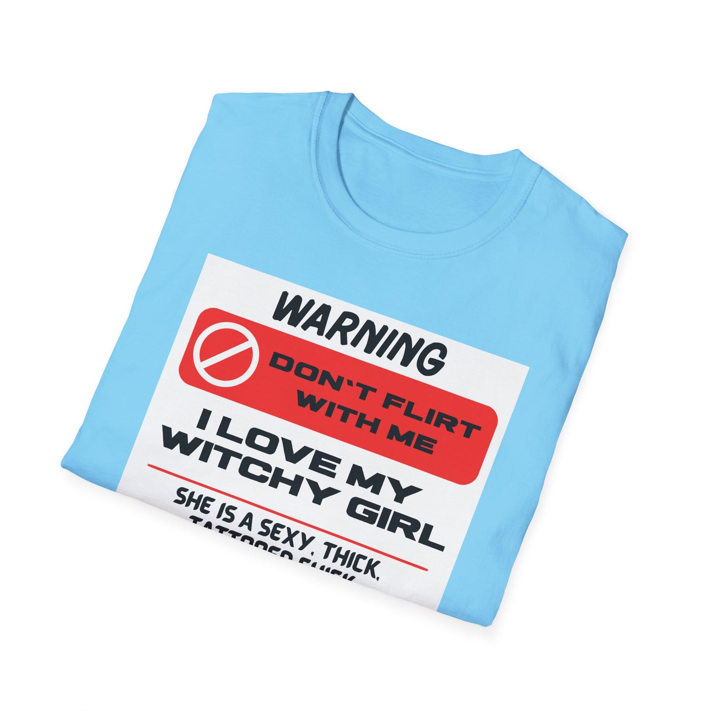 Warning Witchy Girl T-Shirt | Unisex Softstyle Tee, Funny Graphic T-Shirt, Halloween Apparel, Gift for Him, Unique Statement Shirt