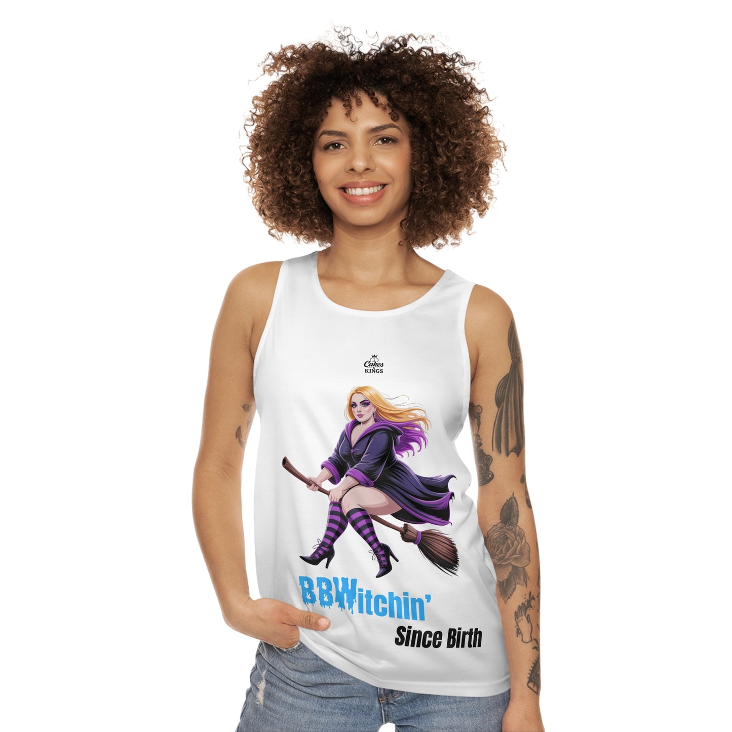 BBWitchin' Since Birth Tank Top - Unisex Witchy Apparel for Halloween, Witchcraft Lovers, Summer Fun, Casual Wear, Unique Gift Idea