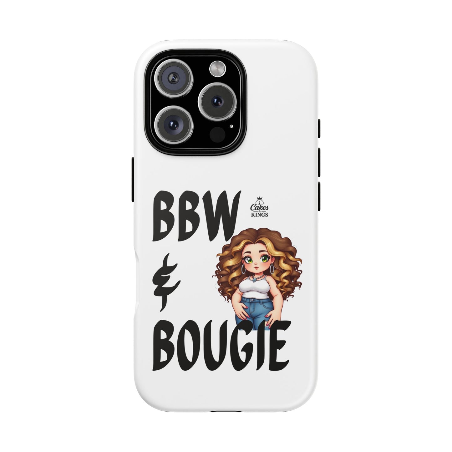 BBW & Bougie Phone Case, Cute Phone Cover for Plus Size Empowerment, Fun Gift for Friends, Motivational Case for Holidays