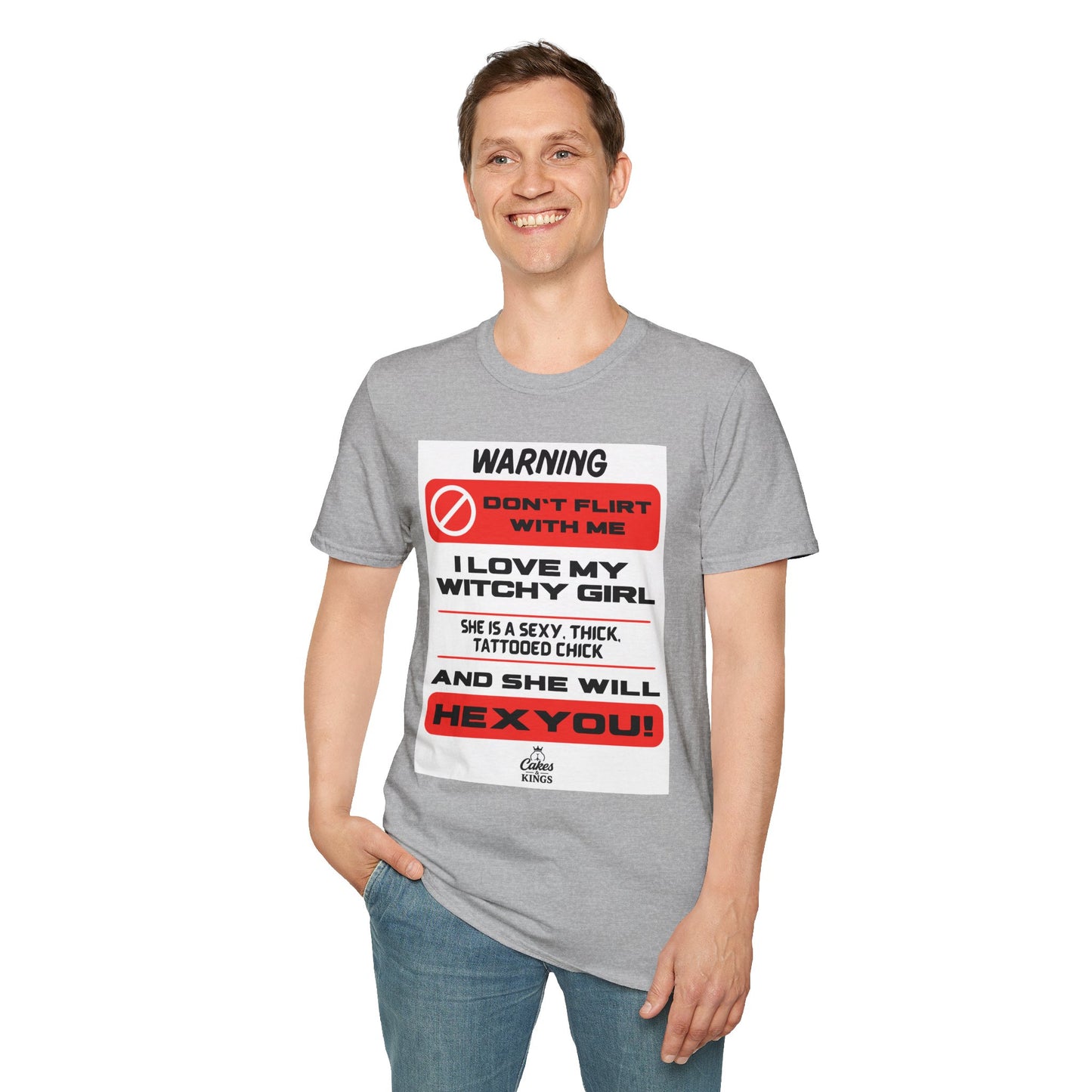 Warning Witchy Girl T-Shirt | Unisex Softstyle Tee, Funny Graphic T-Shirt, Halloween Apparel, Gift for Him, Unique Statement Shirt