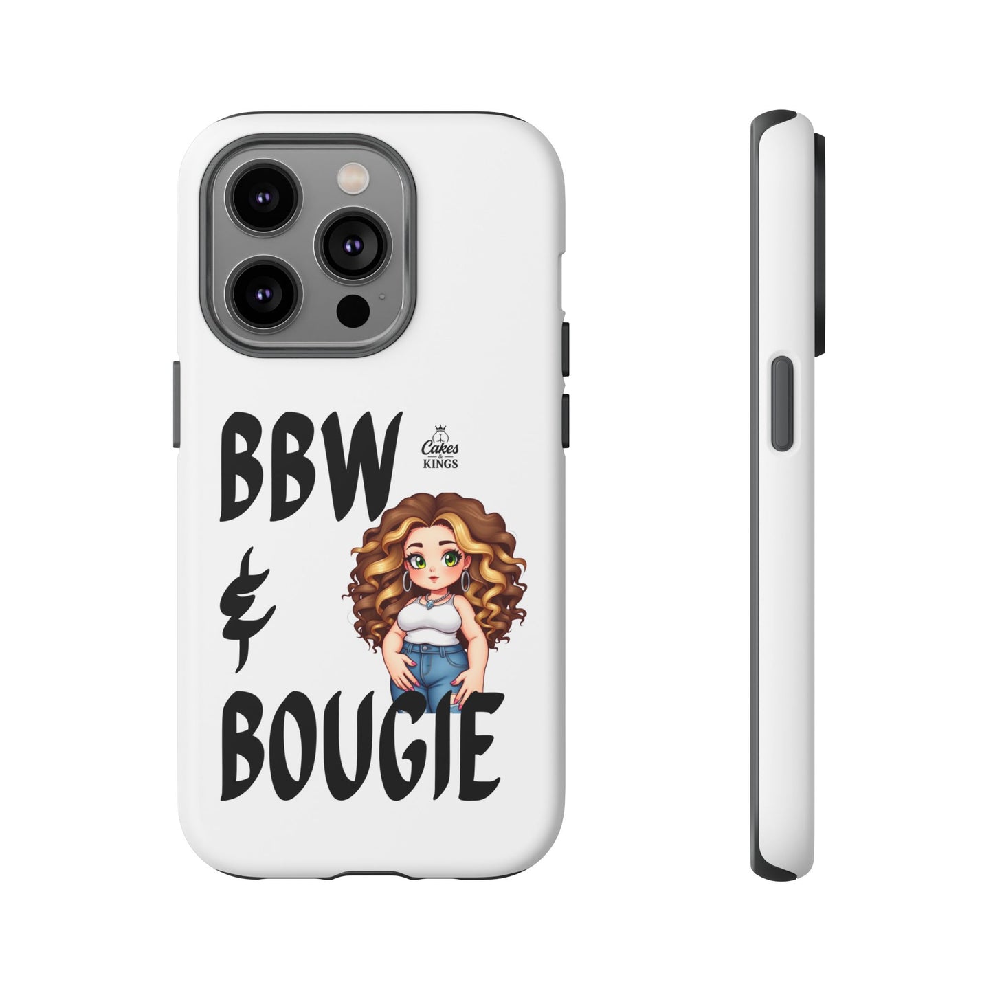 BBW & Bougie Phone Case, Cute Phone Cover for Plus Size Empowerment, Fun Gift for Friends, Motivational Case for Holidays