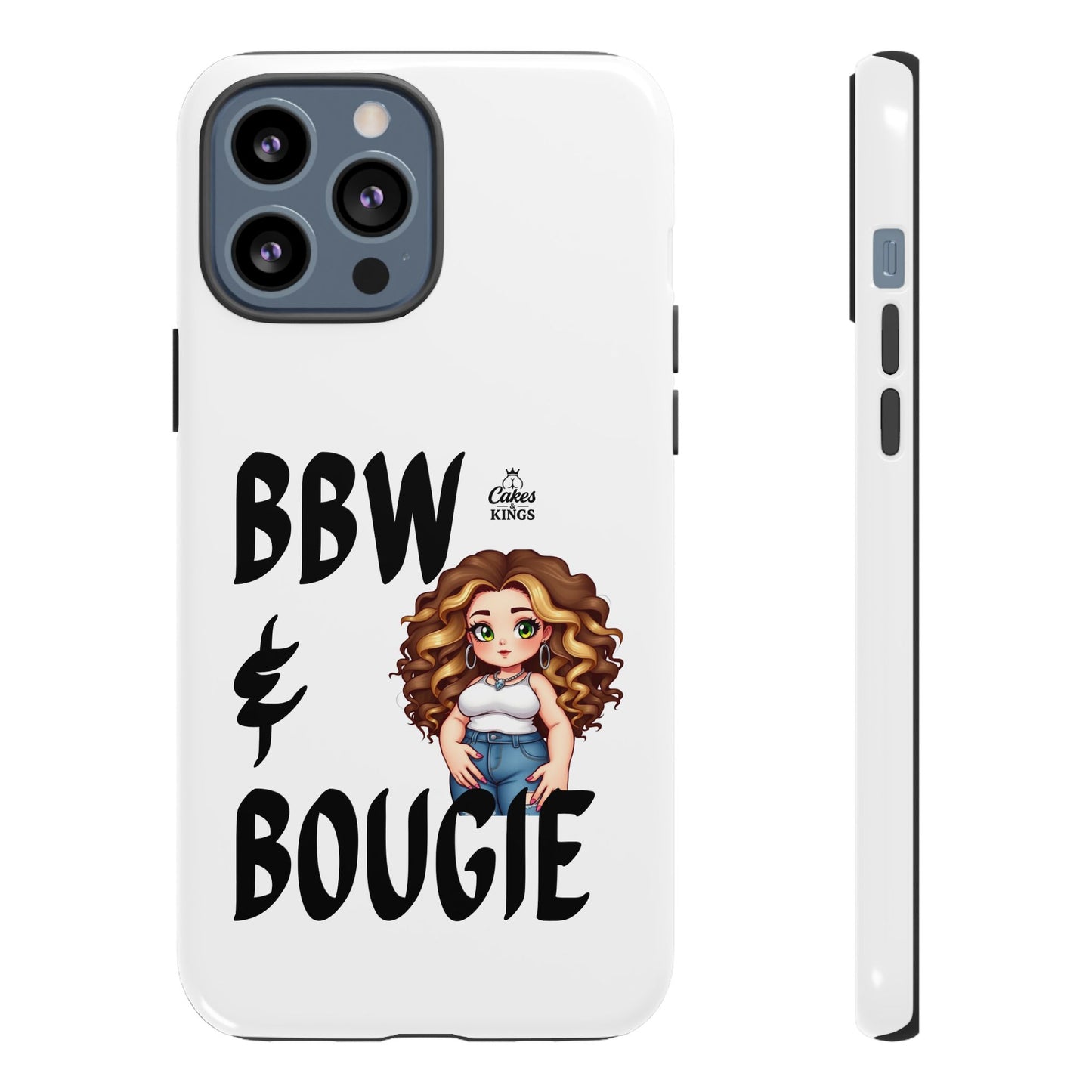 BBW & Bougie Phone Case, Cute Phone Cover for Plus Size Empowerment, Fun Gift for Friends, Motivational Case for Holidays