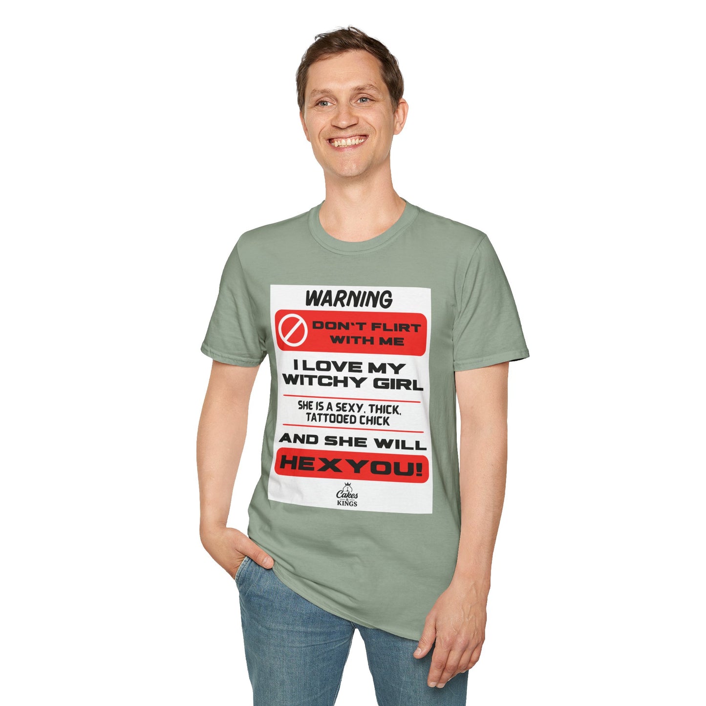 Warning Witchy Girl T-Shirt | Unisex Softstyle Tee, Funny Graphic T-Shirt, Halloween Apparel, Gift for Him, Unique Statement Shirt