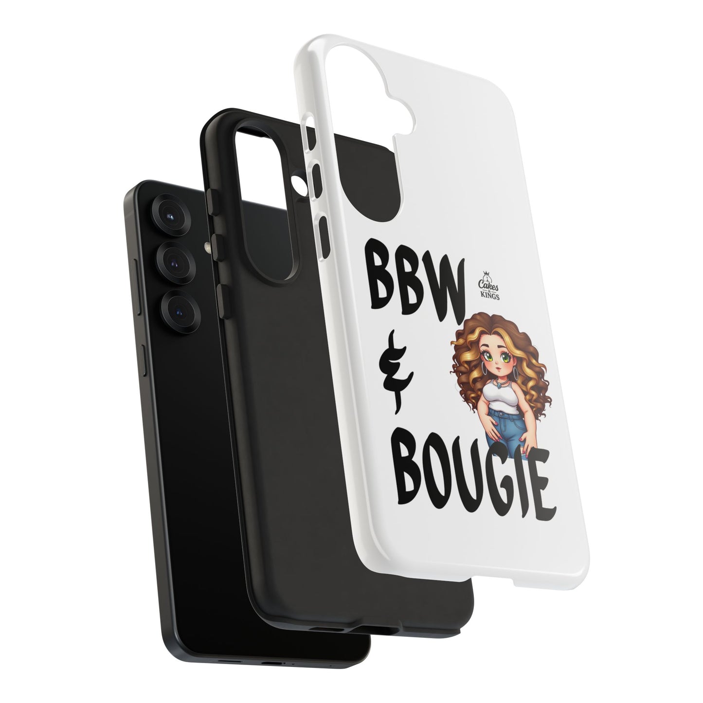 BBW & Bougie Phone Case, Cute Phone Cover for Plus Size Empowerment, Fun Gift for Friends, Motivational Case for Holidays