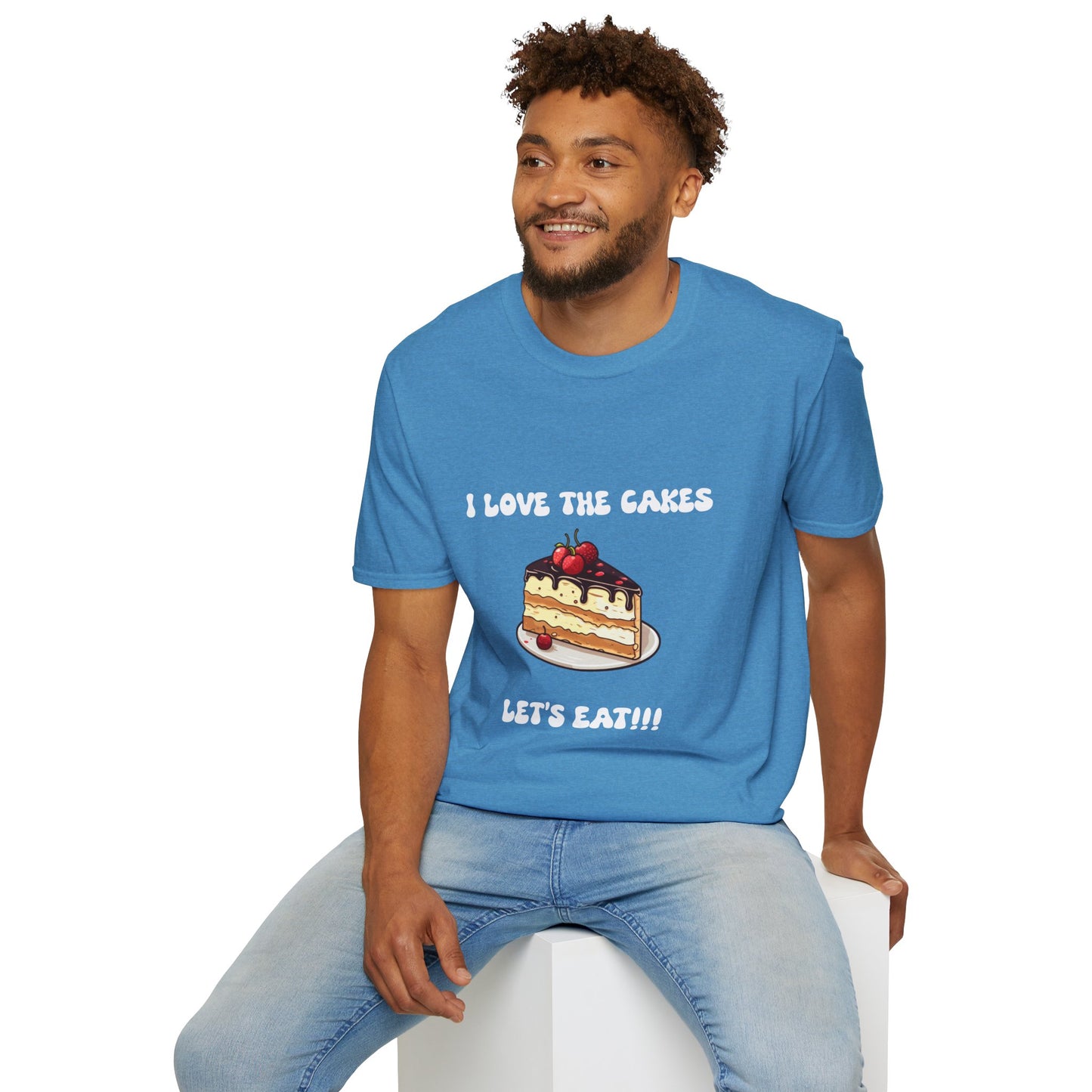 Cake Lovers' Unisex T-Shirt, I Love the Cakes Tee, Dessert Lover Gift, Birthday Celebration Apparel, Gift for Foodies, Sweet Treats Shirt