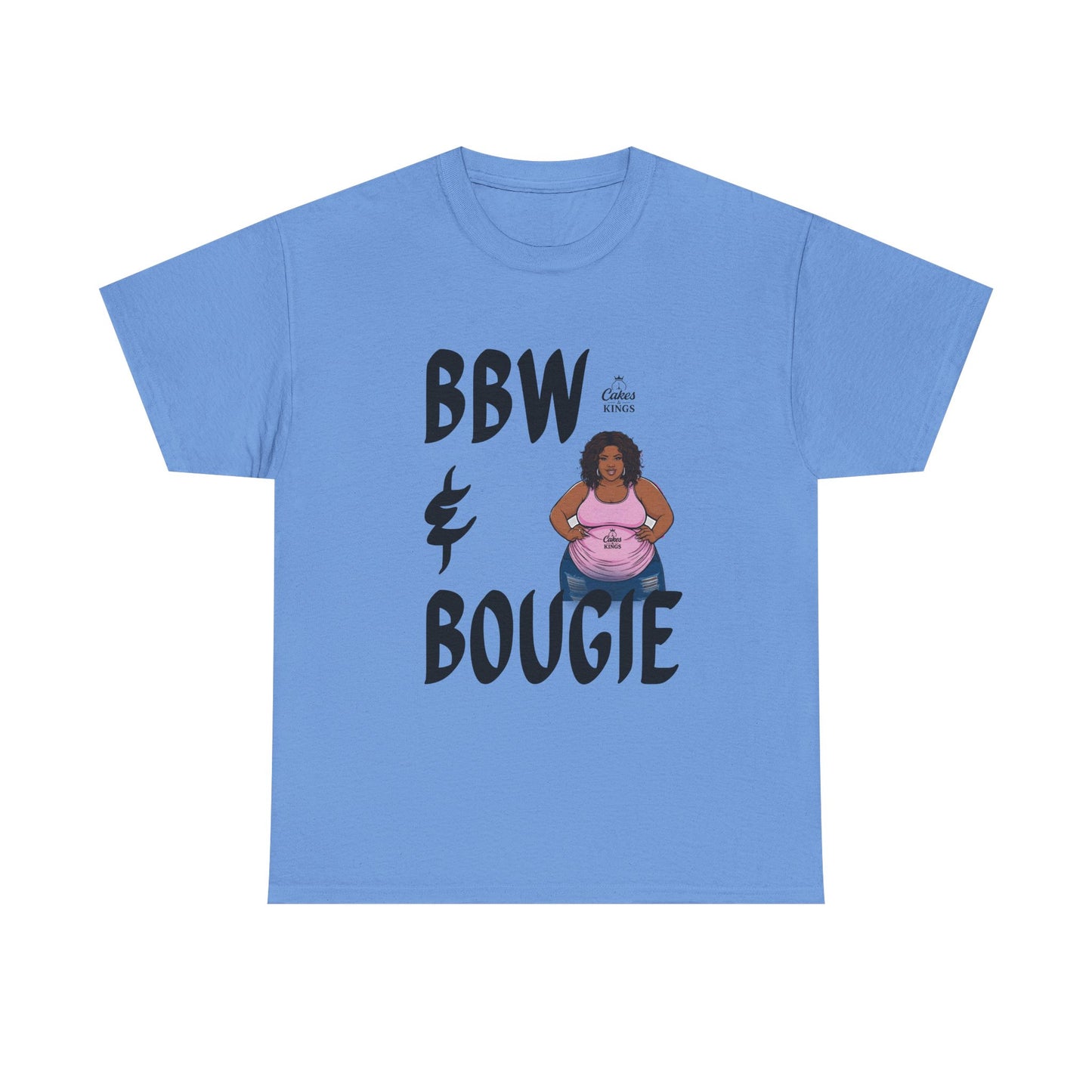 BBW & Bougie Unisex Heavy Cotton Tee, Plus Size Love Shirt, Body Positivity Tee, Gift for Her, Casual Wear, Trendy Fashion