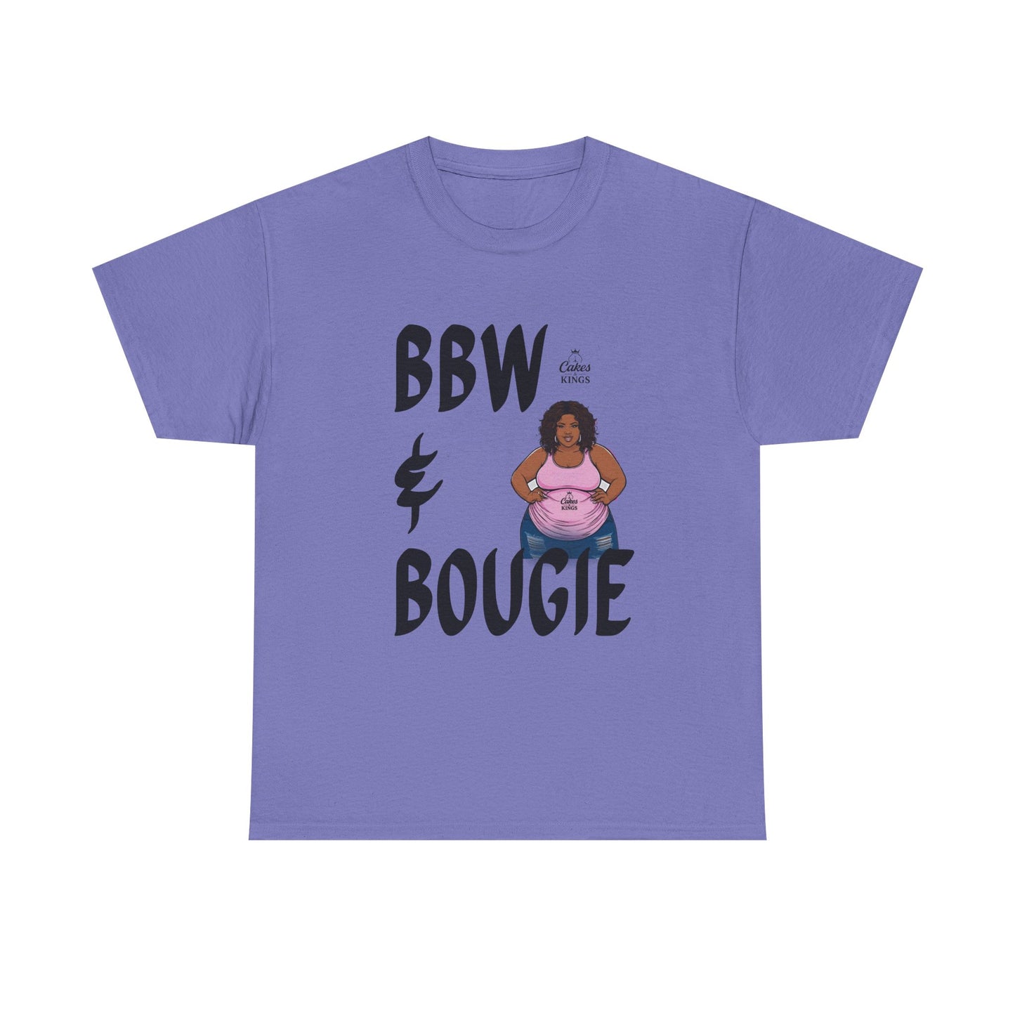 BBW & Bougie Unisex Heavy Cotton Tee, Plus Size Love Shirt, Body Positivity Tee, Gift for Her, Casual Wear, Trendy Fashion