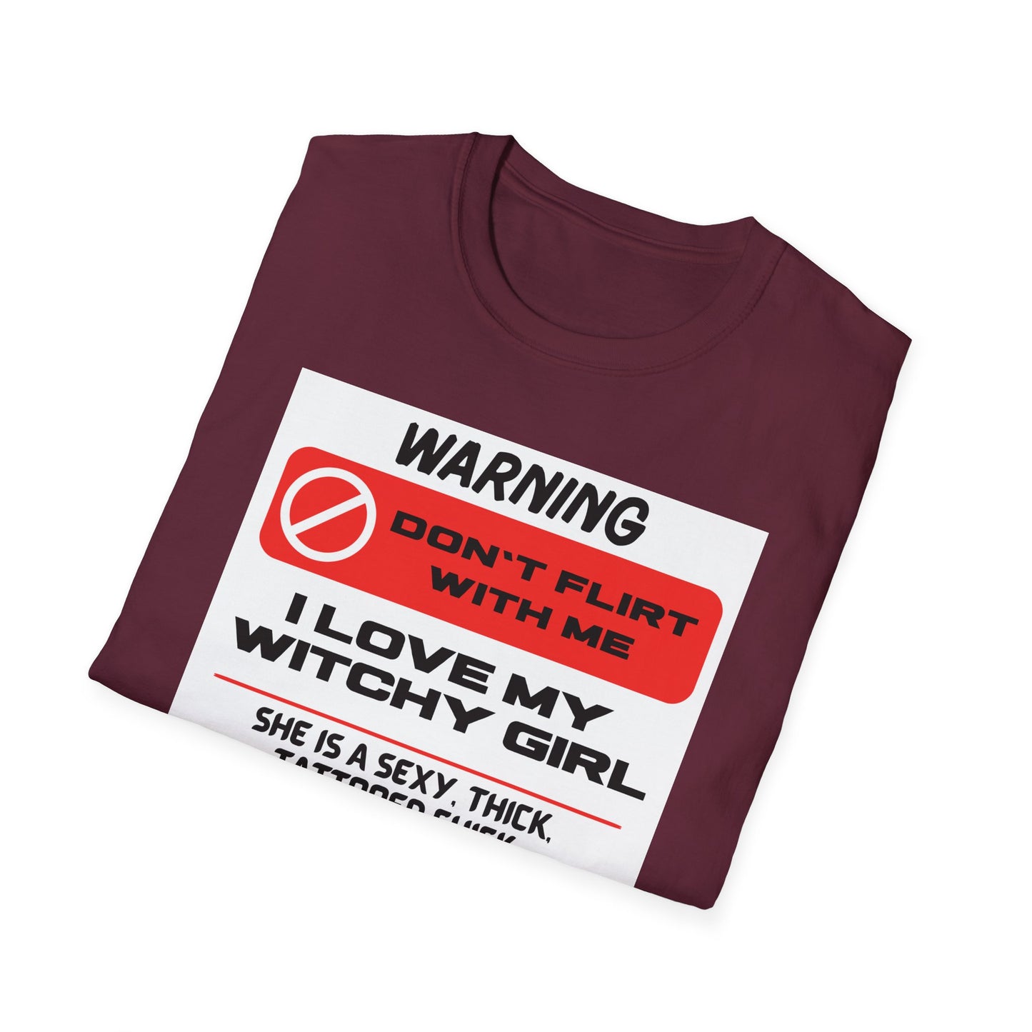 Warning Witchy Girl T-Shirt | Unisex Softstyle Tee, Funny Graphic T-Shirt, Halloween Apparel, Gift for Him, Unique Statement Shirt